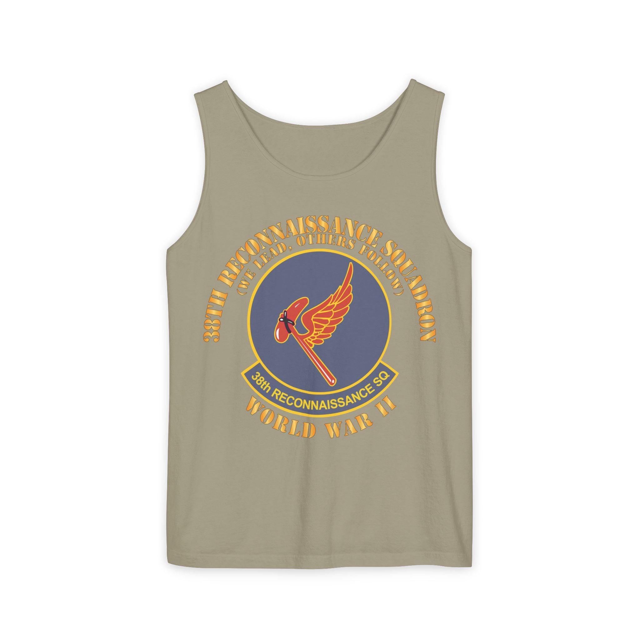 Unisex Garment-Dyed Tank Top - AAC - 38th Reconnaissance Squadron - WWII X 300