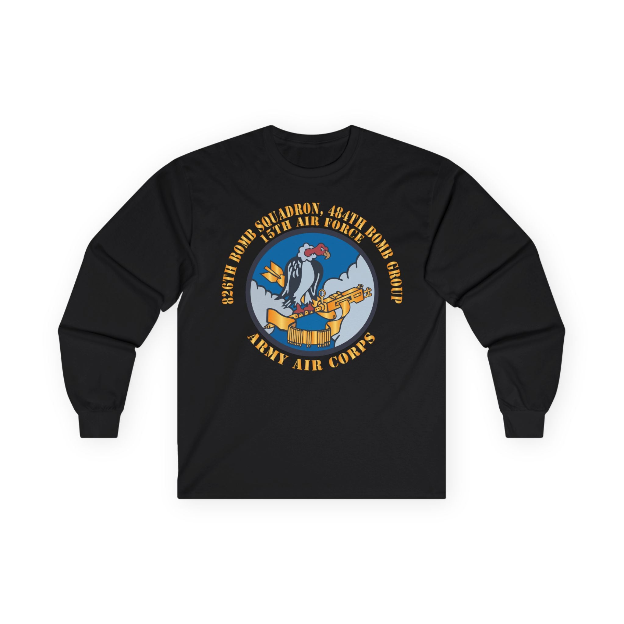 Unisex Long Sleeve Tee - AAC - 826th Bomb Squadron, 484th Bomb Group - 15th AAF X 300