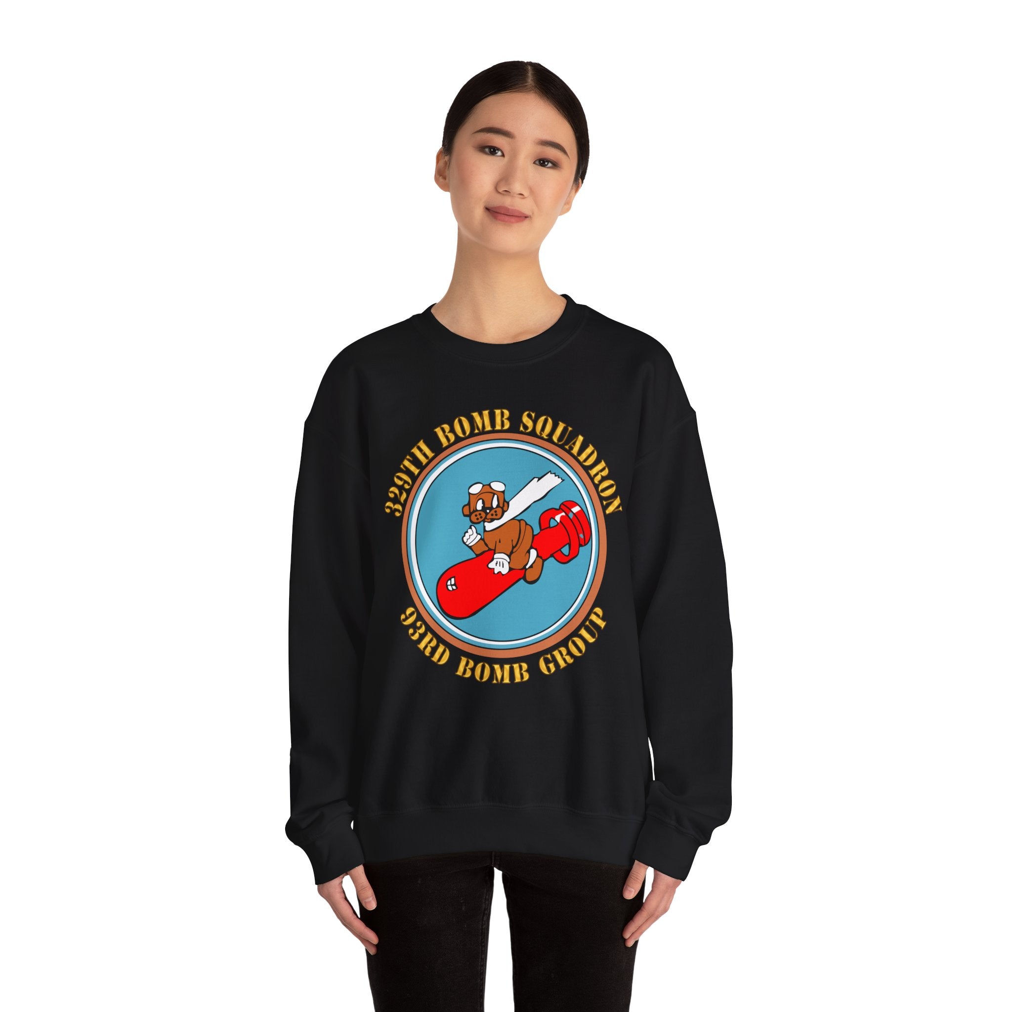 Crewneck Sweatshirt - AAC - 329th Bomb Squadron,93rd Bomb Group - WWII - USAAF