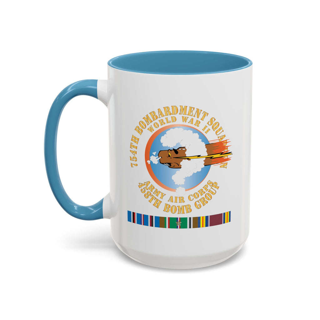 Accent Coffee Mug - AAC - 754th Bombardment Squadron - 458th Bomb Group - WWII w EUR SVC X 300