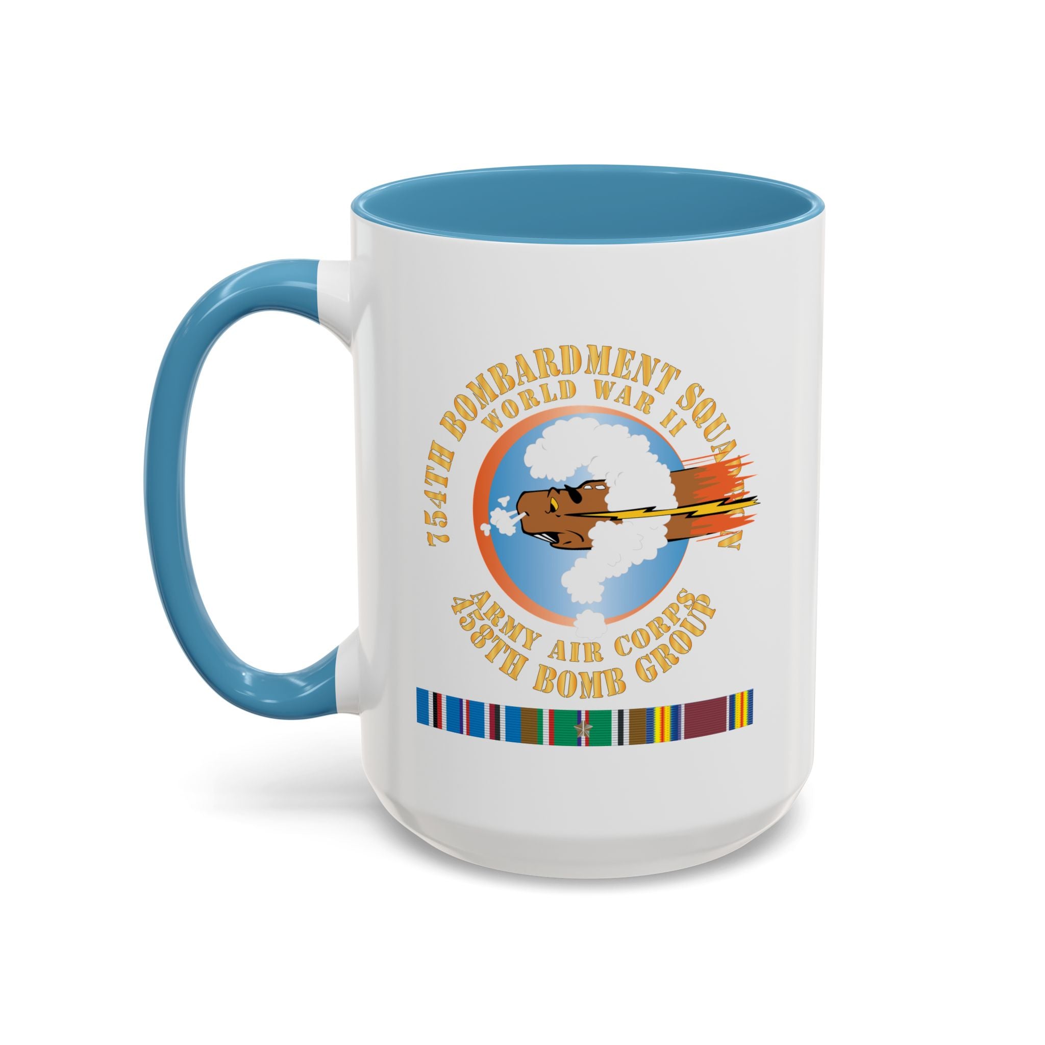 Accent Coffee Mug - AAC - 754th Bombardment Squadron - 458th Bomb Group - WWII w EUR SVC X 300
