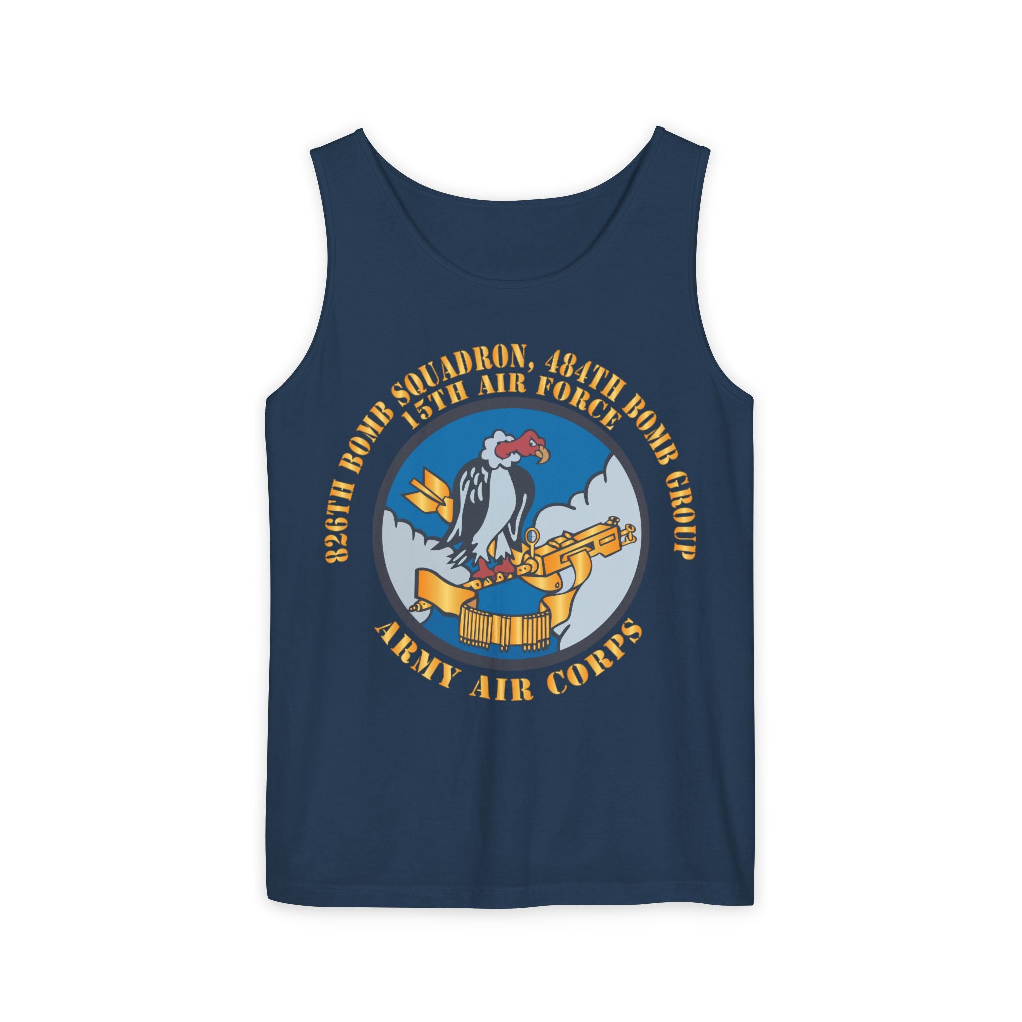 Unisex Garment-Dyed Tank Top - AAC - 826th Bomb Squadron, 484th Bomb Group - 15th AAF X 300