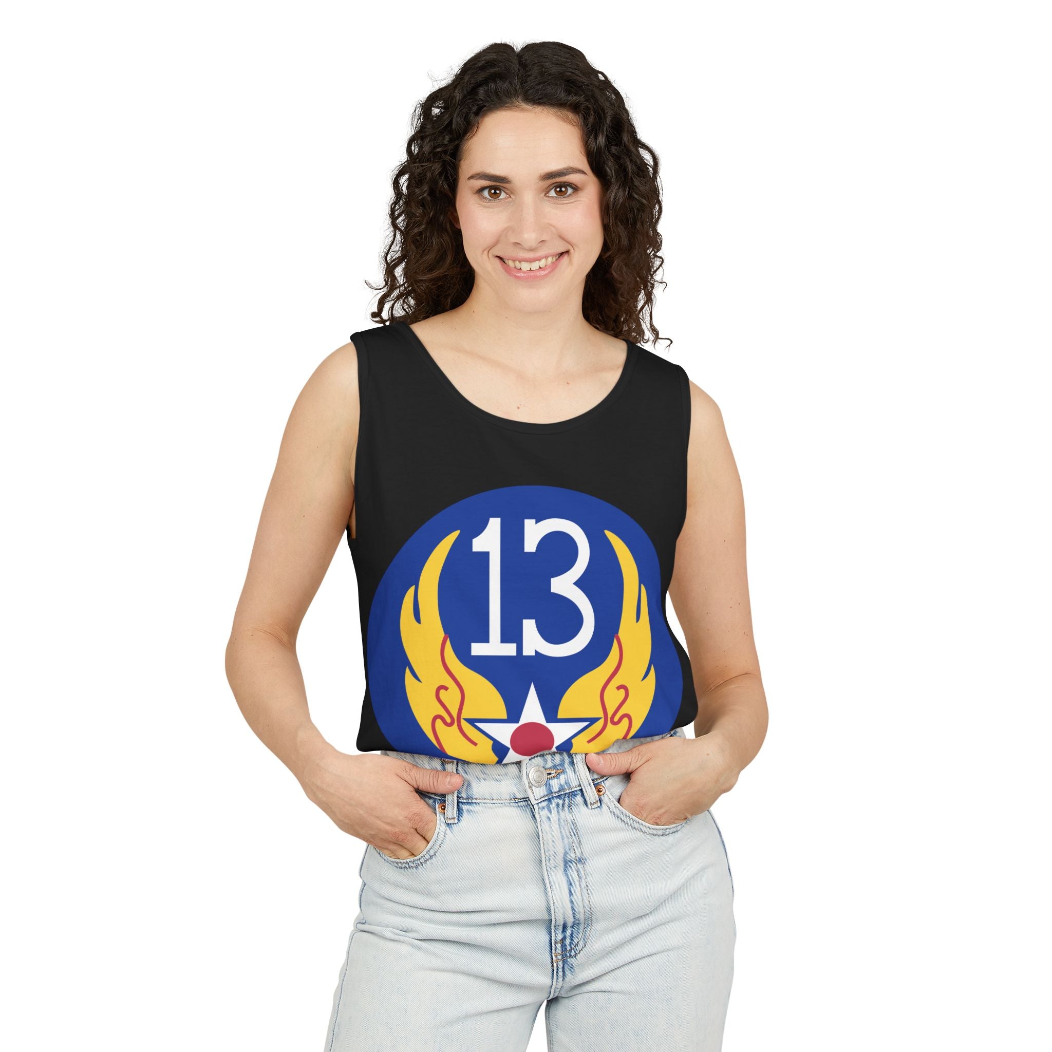Unisex Garment-Dyed Tank Top - AAC - SSI - 13th Air Force wo Txt X 300