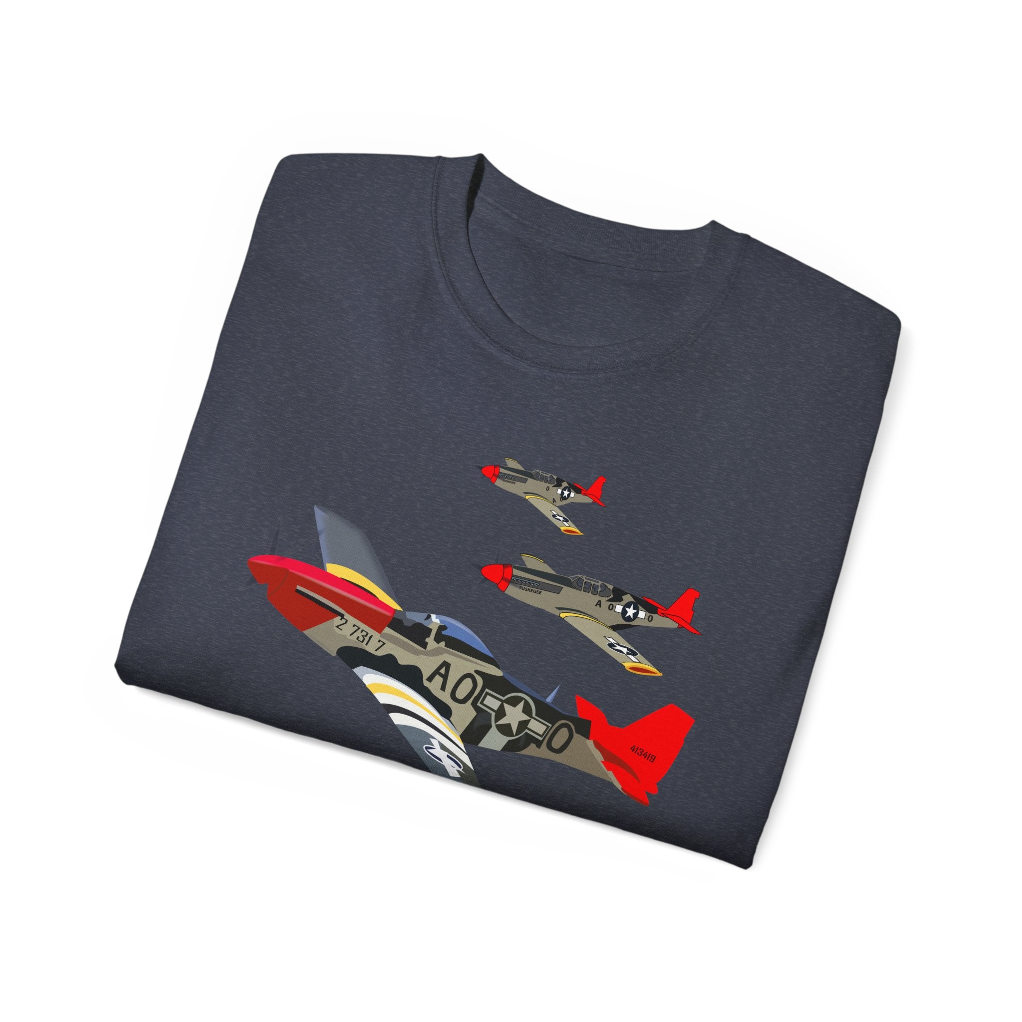 Unisex Ultra Cotton Tee - Army - AAC - 332nd Fighter Group - 12th AF - Red Tails wo Txt