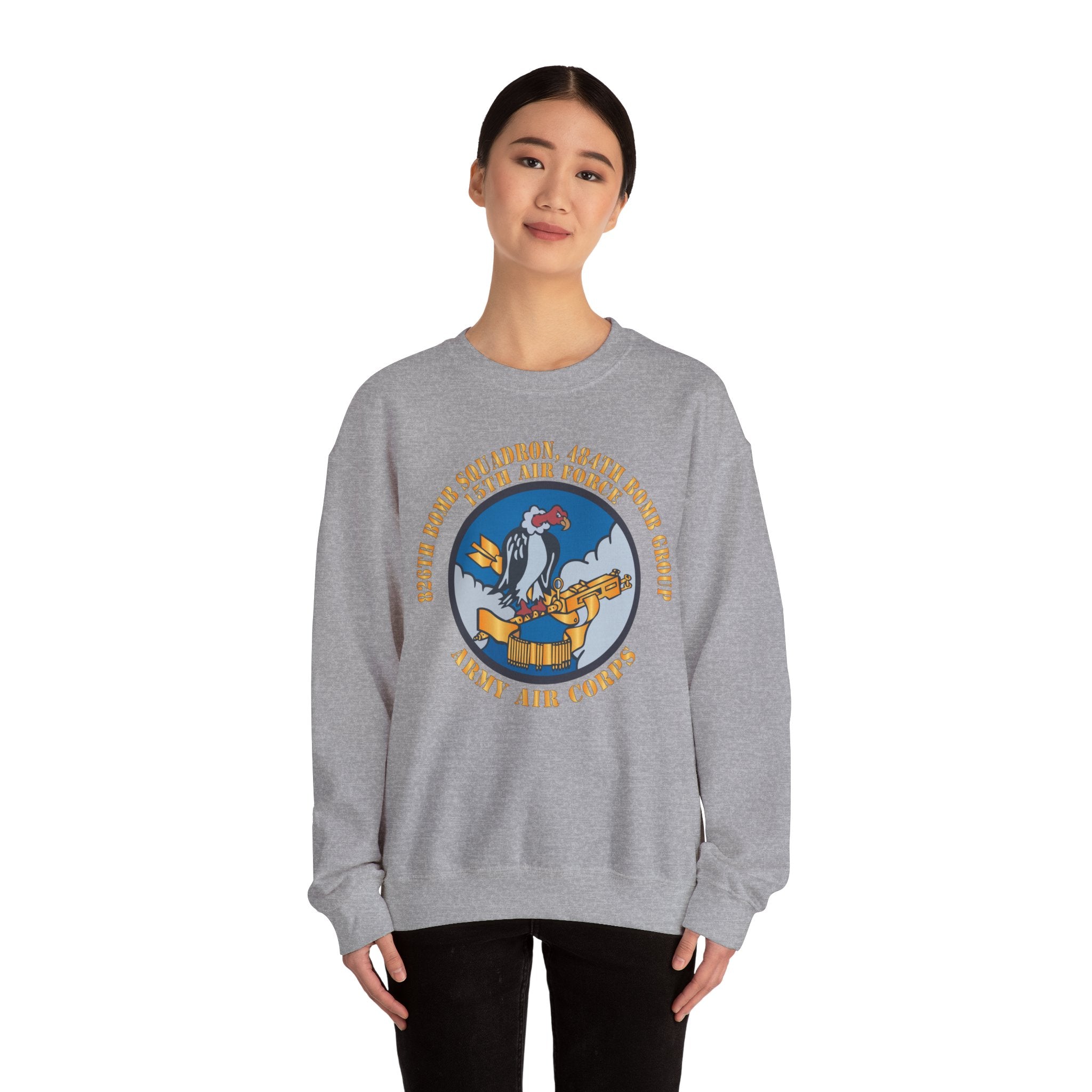 Crewneck Sweatshirt - AAC - 826th Bomb Squadron, 484th Bomb Group - 15th AAF X 300