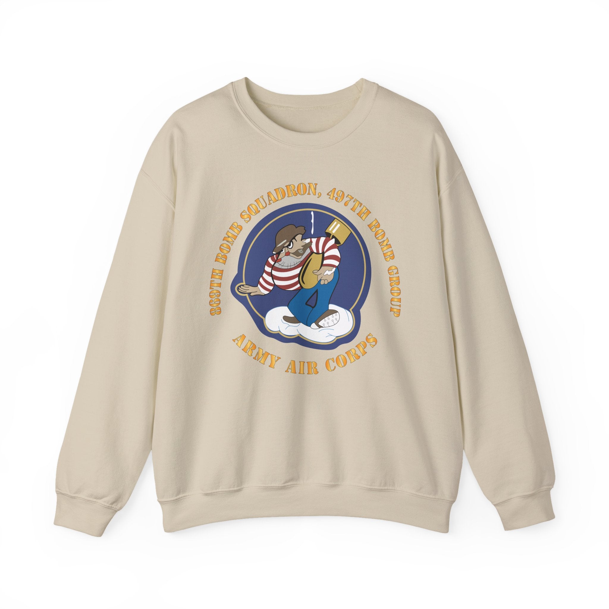 Crewneck Sweatshirt - AAC - 869th Bomb Squadron, 497th Bomb Group X 300