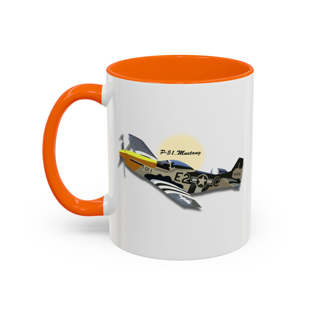 Accent Coffee Mug - Army Air Corps P-51 Mustang wo AAC X 300