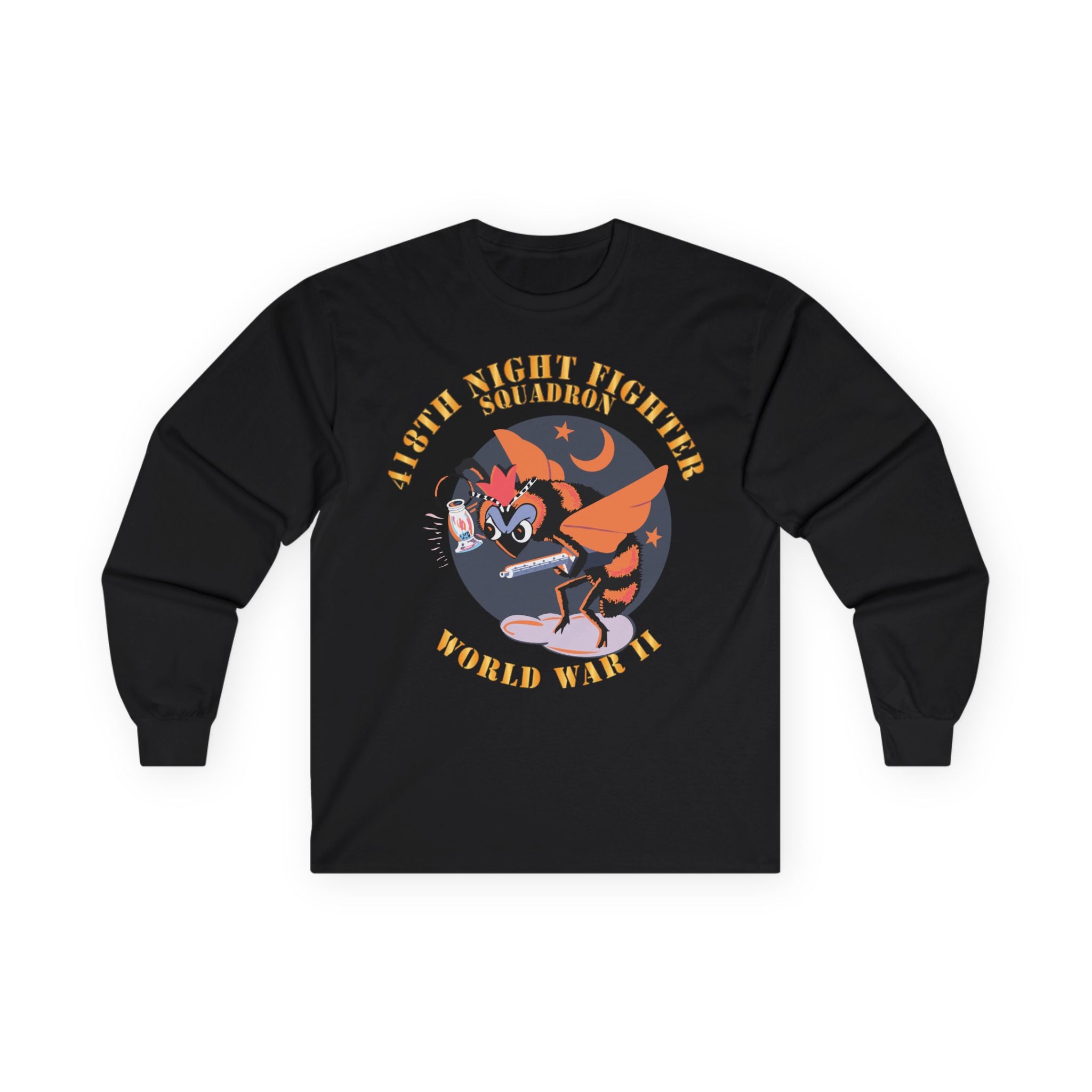 Unisex Long Sleeve Tee - AAC - 418th Night Fighter Squadron - WWII X 300