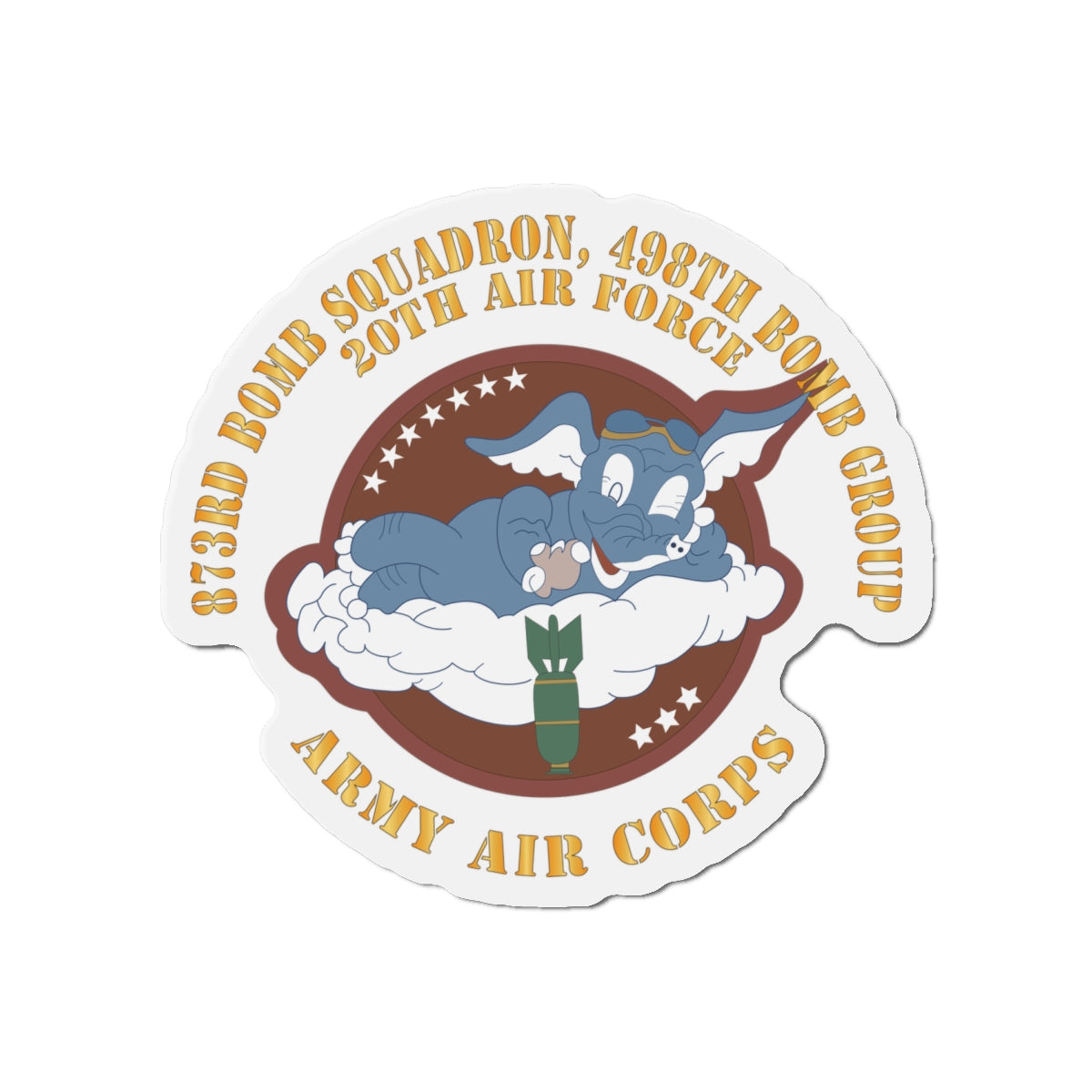 Die-Cut Magnets - AAC - 873rd Bomb Squadron, 498th Bomb Group - 20th AAF X 300