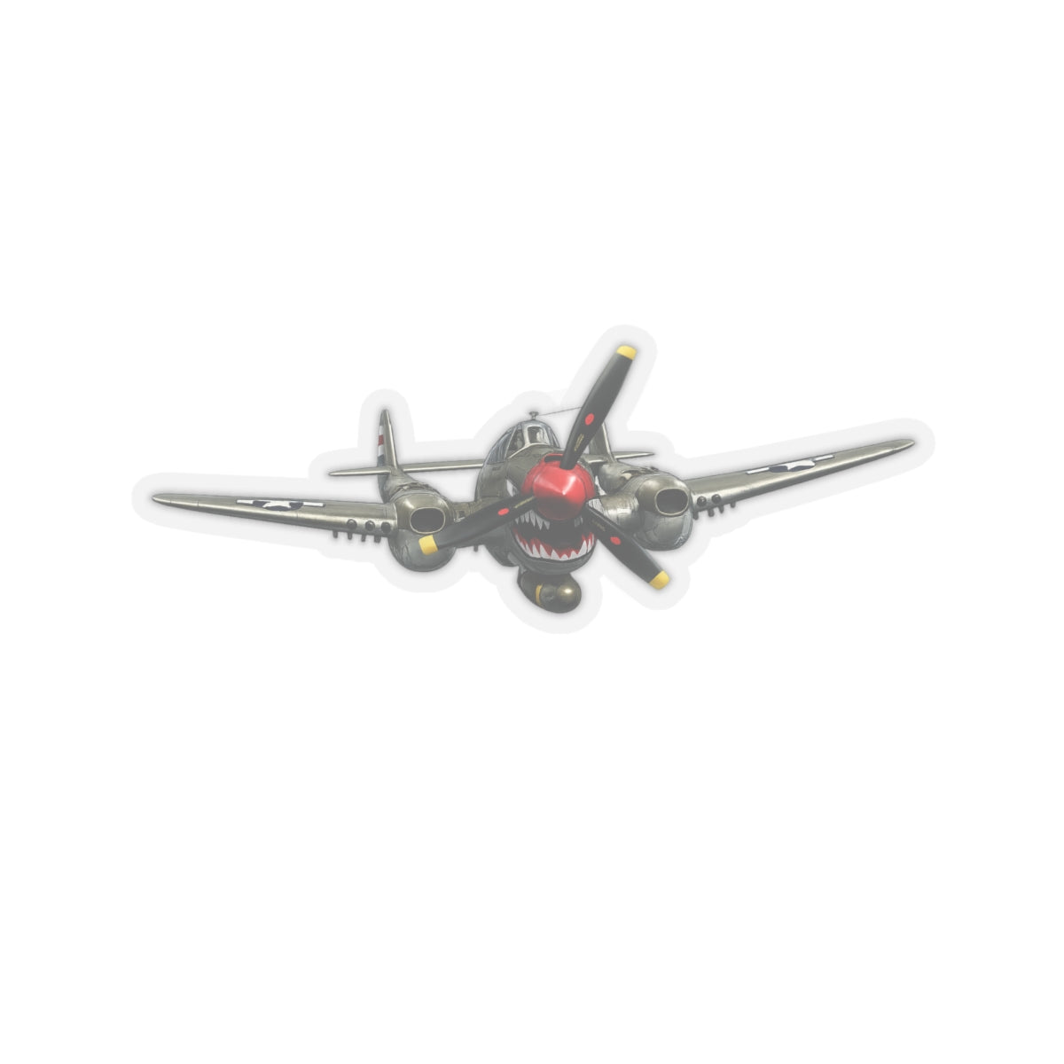 Kiss-Cut Stickers - WWII - Fighter Aircraft - P-40 Warhawk - Profile - Head On