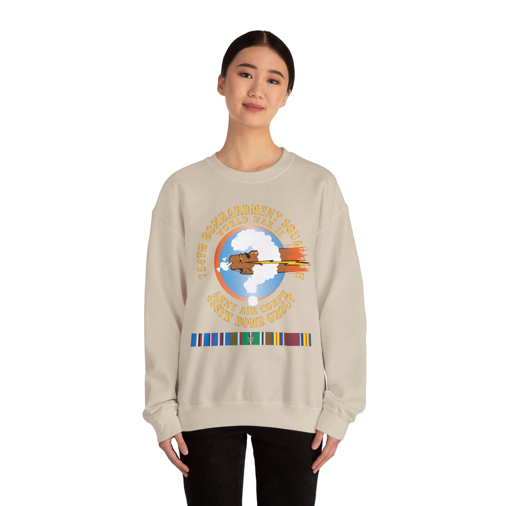 Crewneck Sweatshirt - AAC - 754th Bombardment Squadron - 458th Bomb Group - WWII w EUR SVC X 300