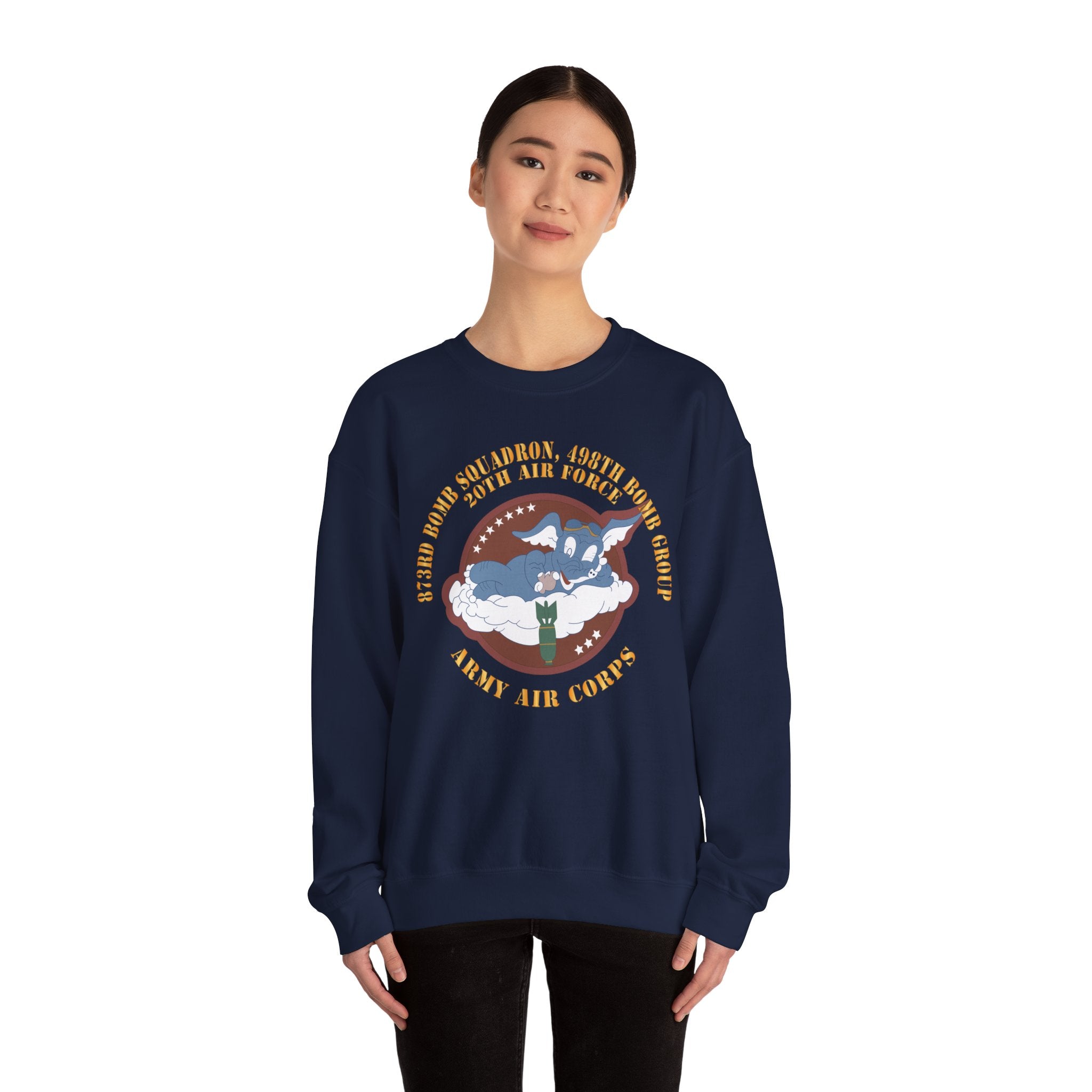 Crewneck Sweatshirt - AAC - 873rd Bomb Squadron, 498th Bomb Group - 20th AAF X 300