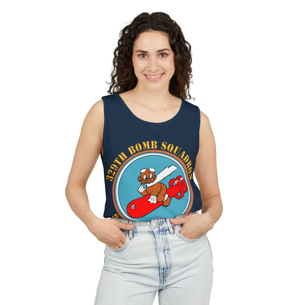 Unisex Garment-Dyed Tank Top - AAC - 329th Bomb Squadron,93rd Bomb Group - WWII - USAAF