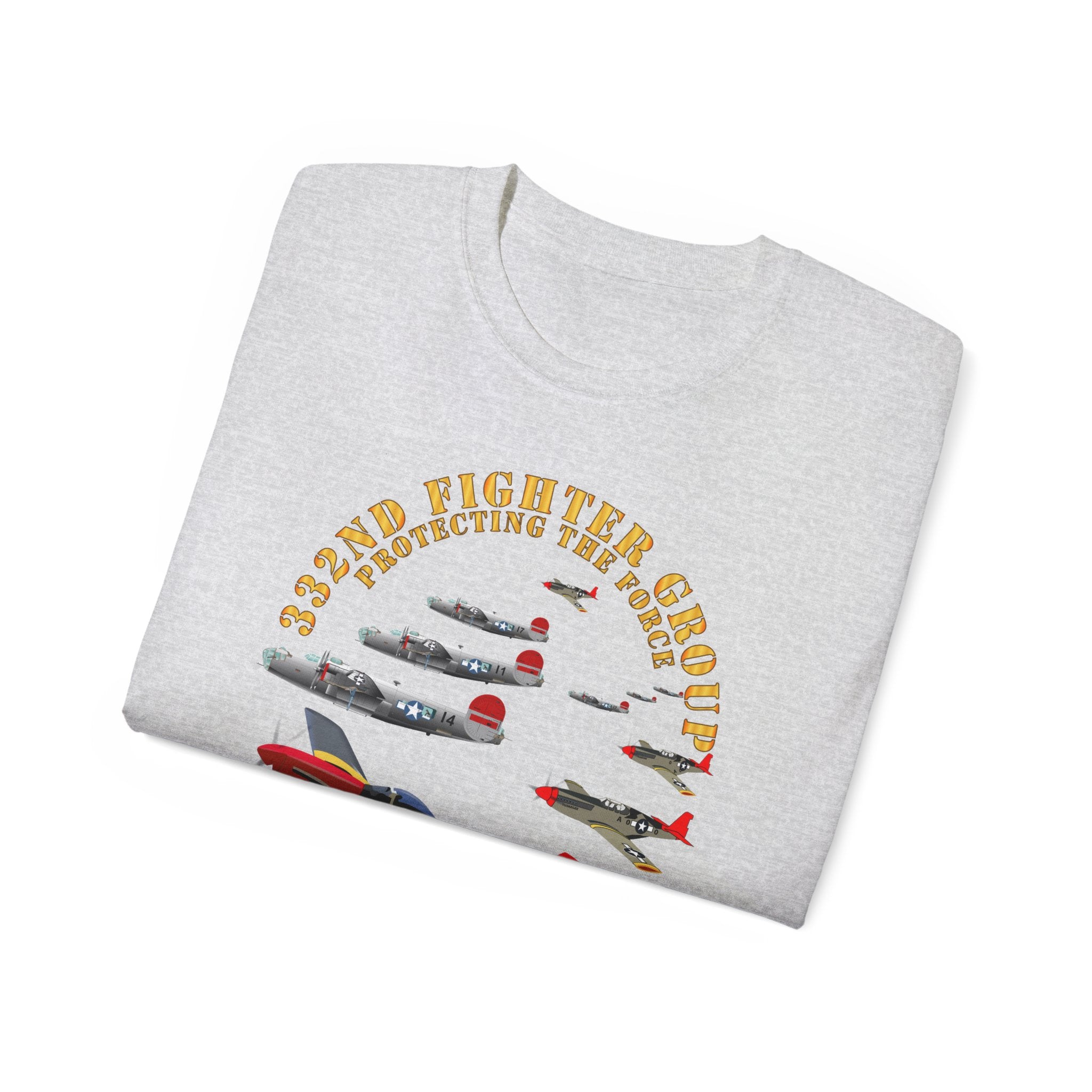 Unisex Ultra Cotton Tee - Army - AAC - 332nd Fighter Group - Red Tails - Protect Force