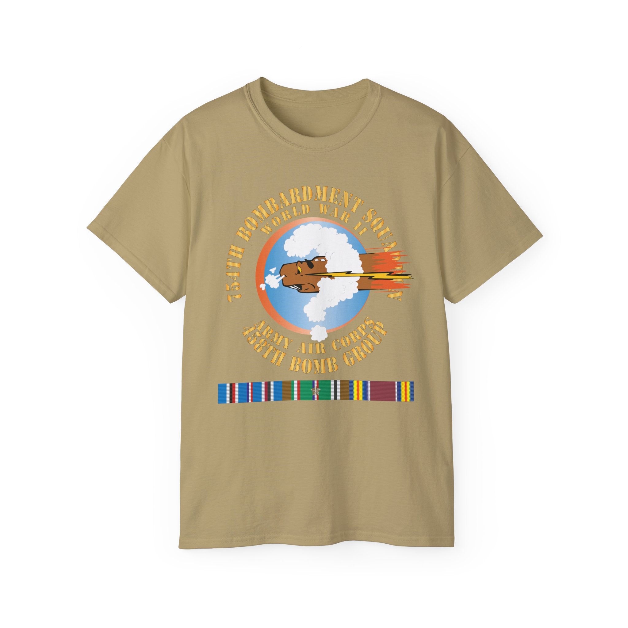 Unisex Ultra Cotton Tee - AAC - 754th Bombardment Squadron - 458th Bomb Group - WWII w EUR SVC X 300