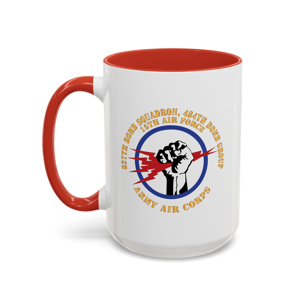 Accent Coffee Mug - AAC - 827th Bomb Squadron, 484th Bomb Group - 15th AAF X 300