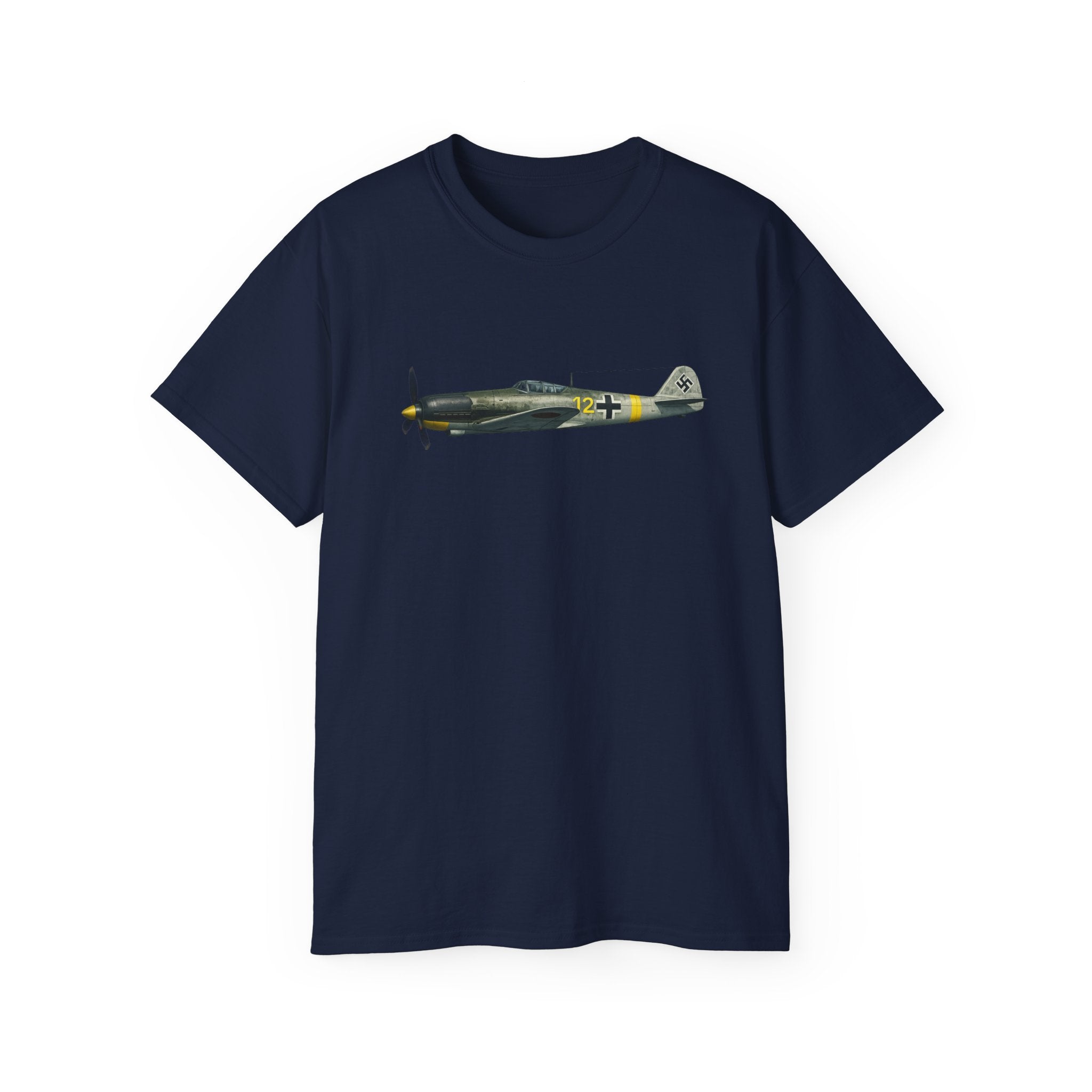 Unisex Ultra Cotton Tee - WWII - Fighter Aircraft - Messerschmitt Bf 109 - Profile - Left - In Flight