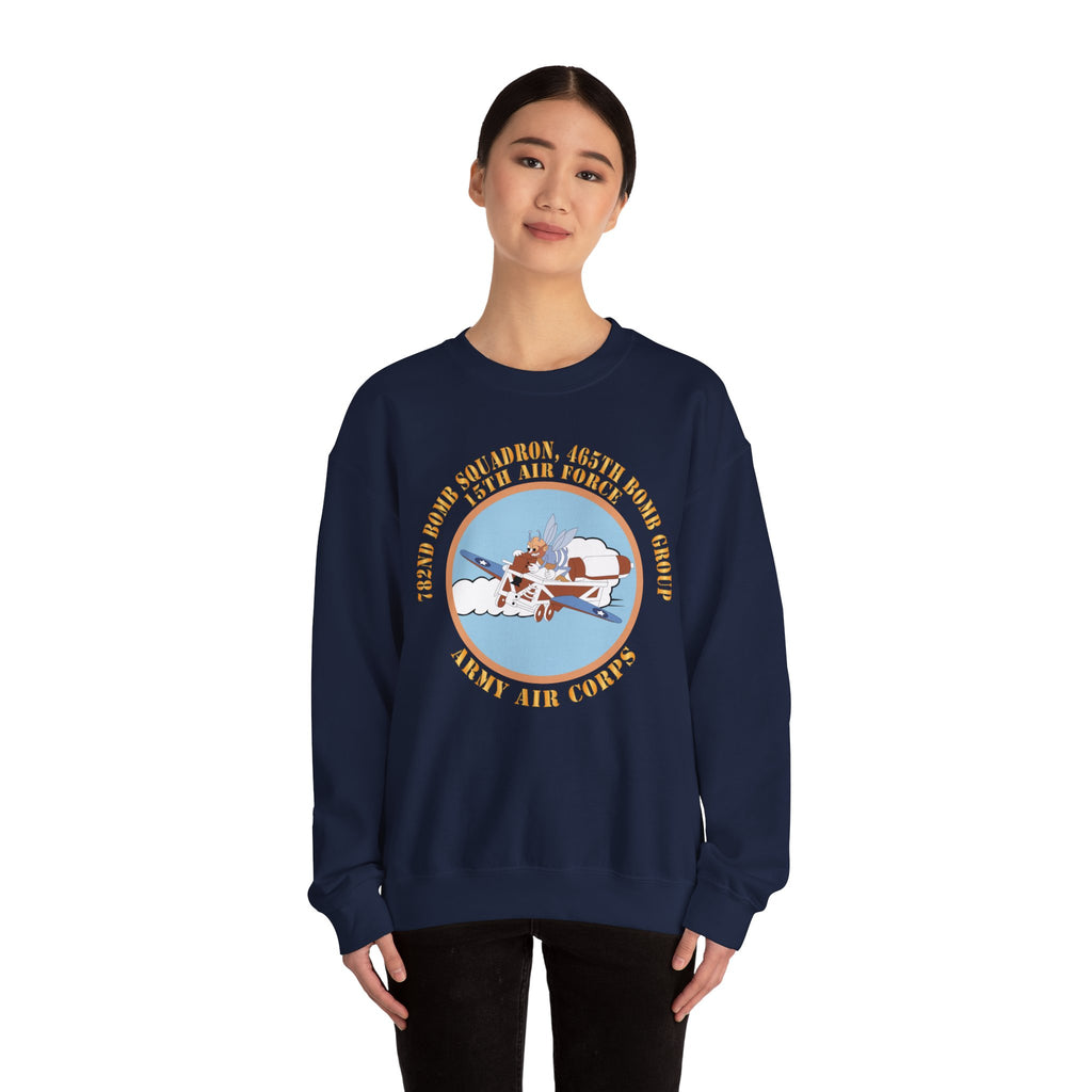 Crewneck Sweatshirt - AAC - 782nd Bomb Squadron, 465th Bomb Group - 15th AF X 300