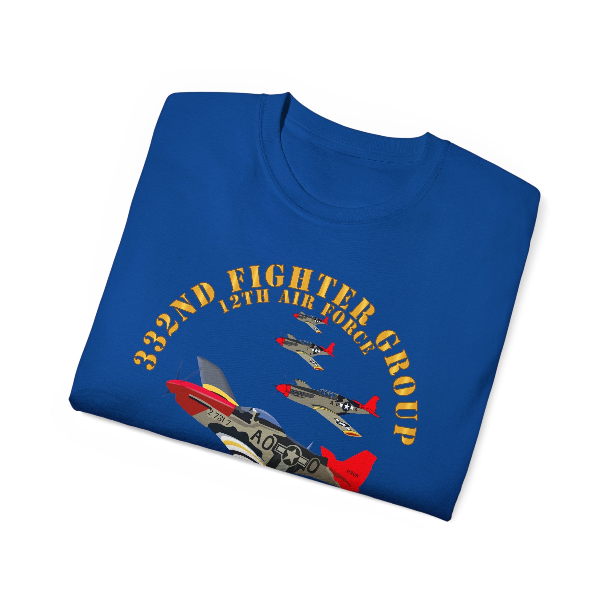 Unisex Ultra Cotton Tee - Army - AAC - 332nd Fighter Group - 12th AF - Red Tails v1