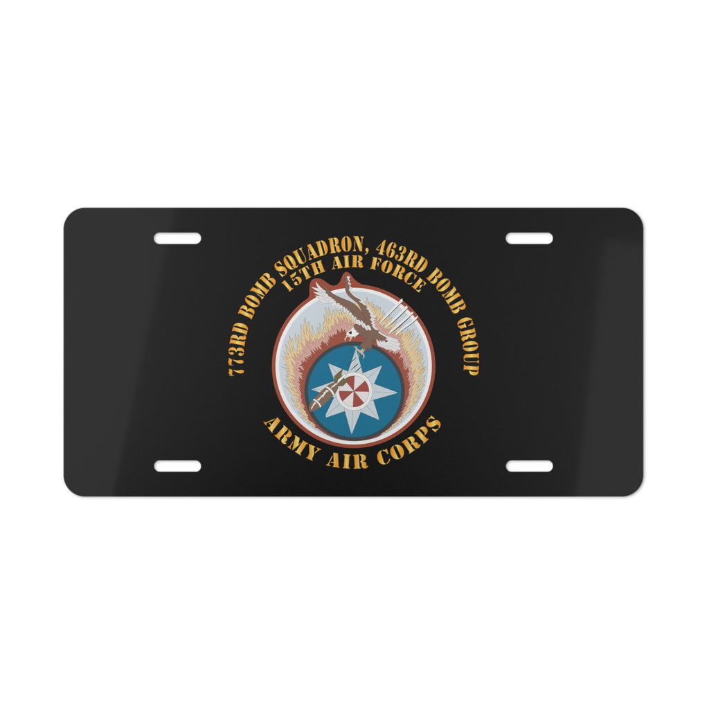 License Plate - AAC - 773rd Bomb Squadron, 463rd Bomb Group - 15th AF X 300