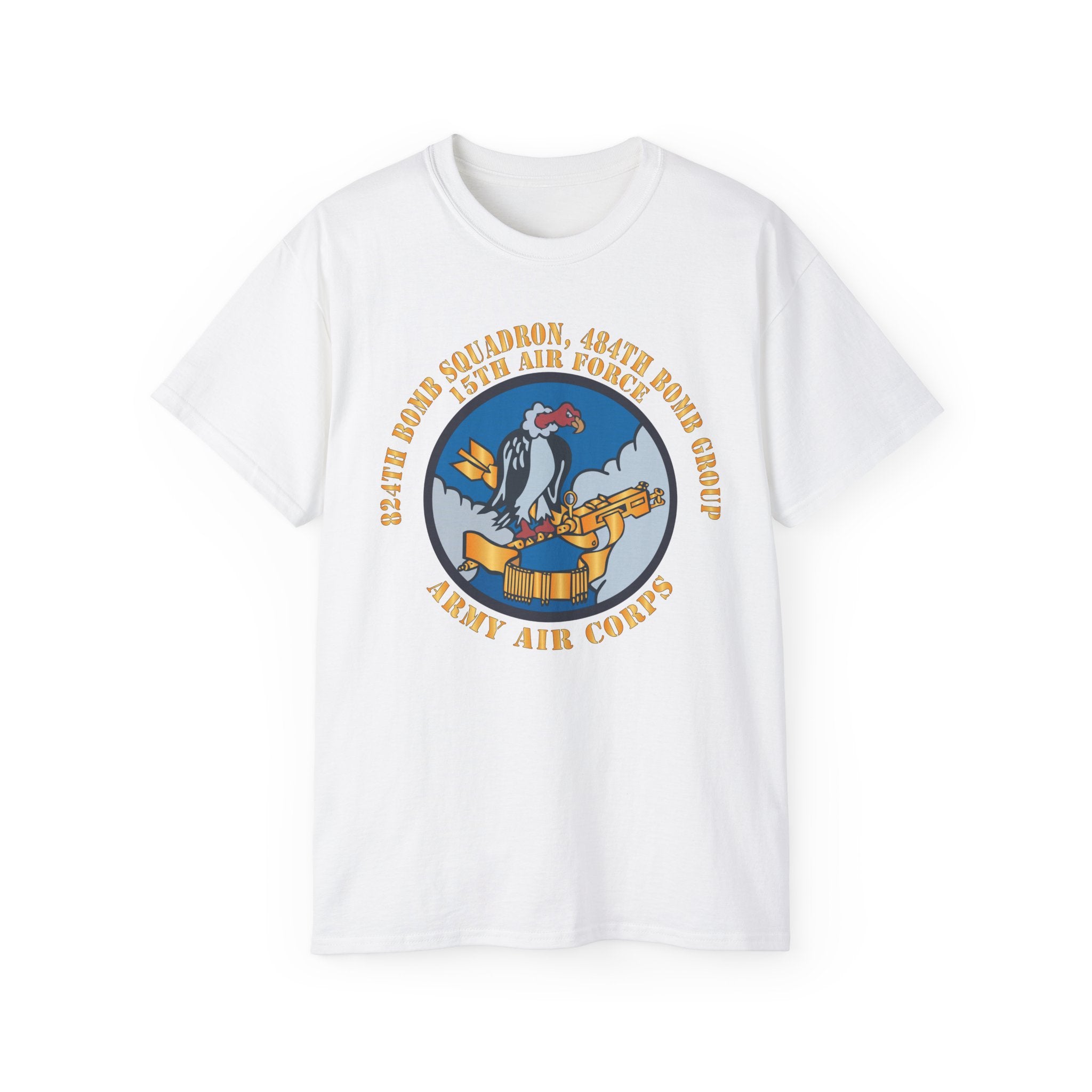 Unisex Ultra Cotton Tee - AAC - 824th Bomb Squadron, 484th Bomb Group - 15th AAF X 300