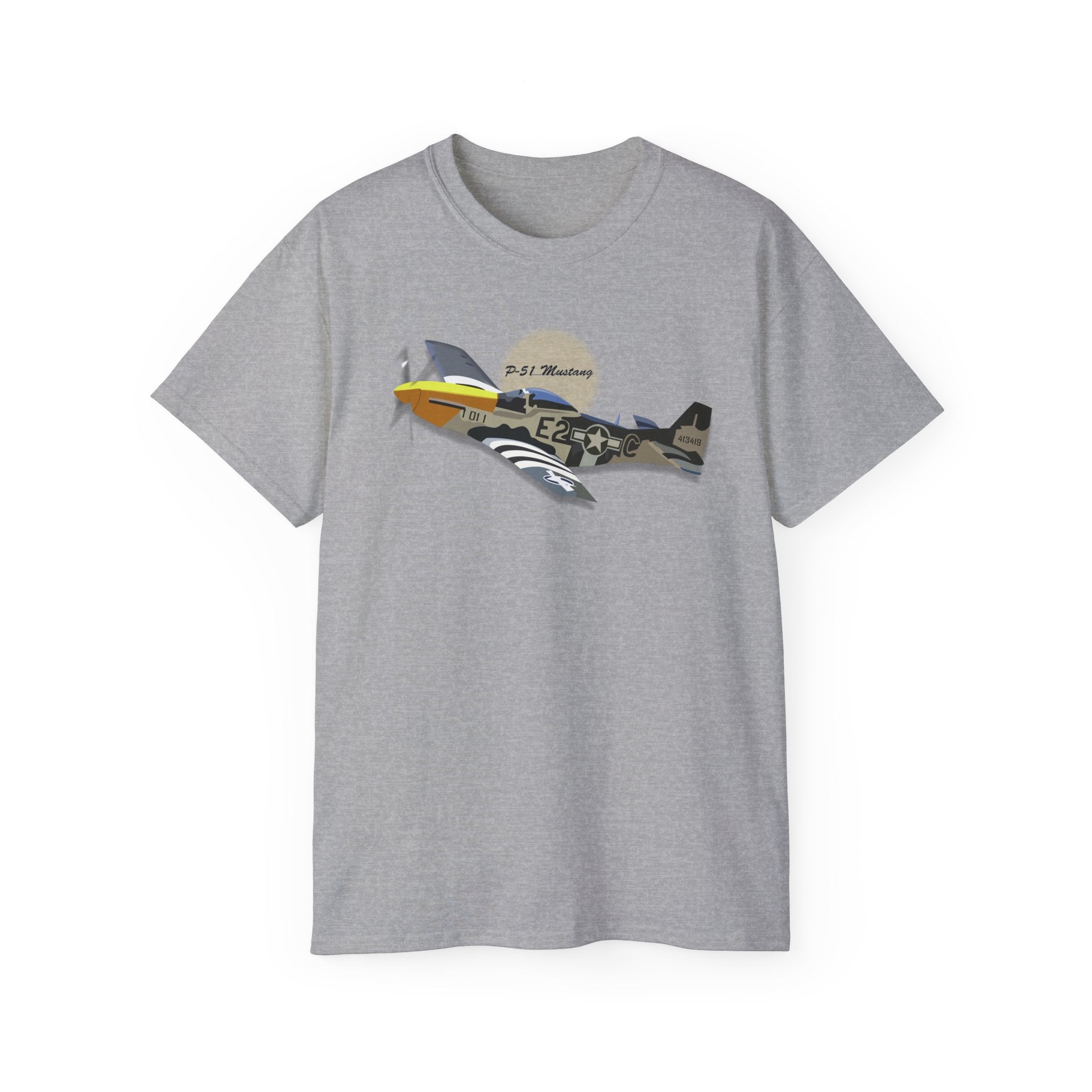 Unisex Ultra Cotton Tee - Army Air Corps P-51 Mustang wo AAC X 300