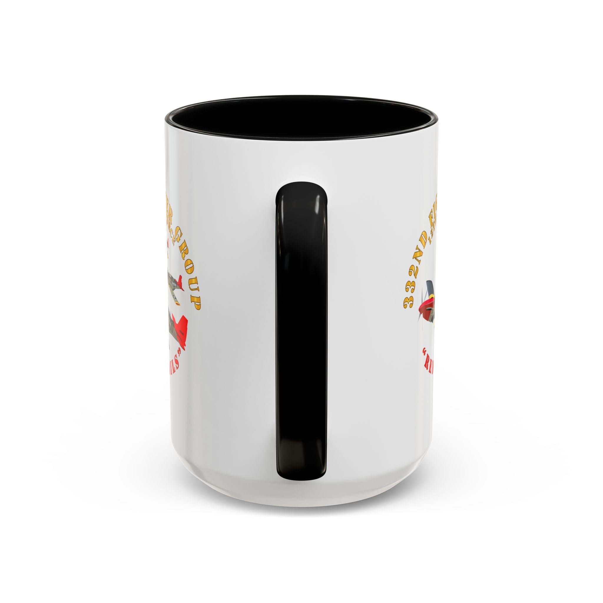 Accent Coffee Mug - Army - AAC - 332nd Fighter Group - 12th AF - Red Tails v1