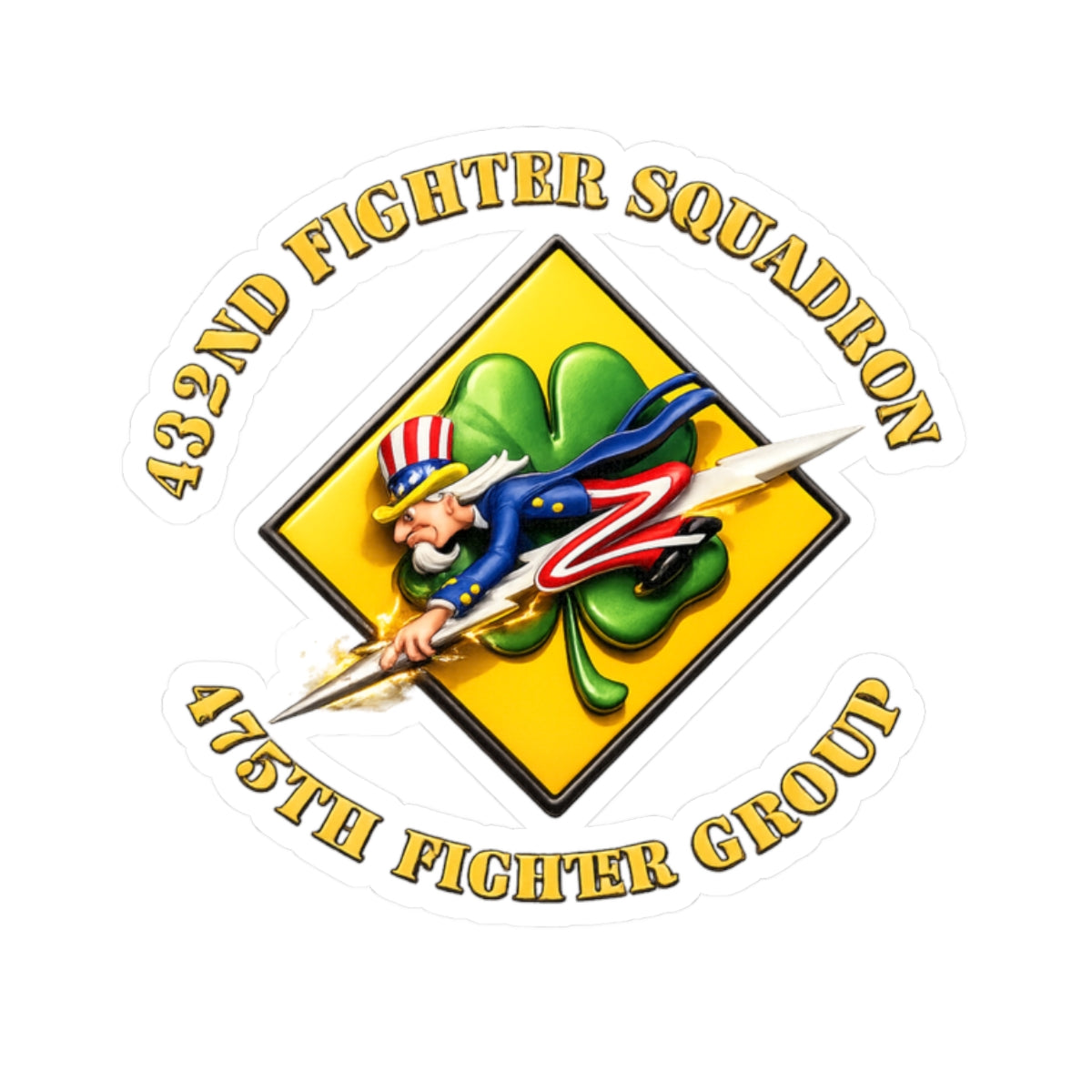 Kiss-Cut Stickers - AAC - 432nd Fighter Squadron - 475th Fighter Group