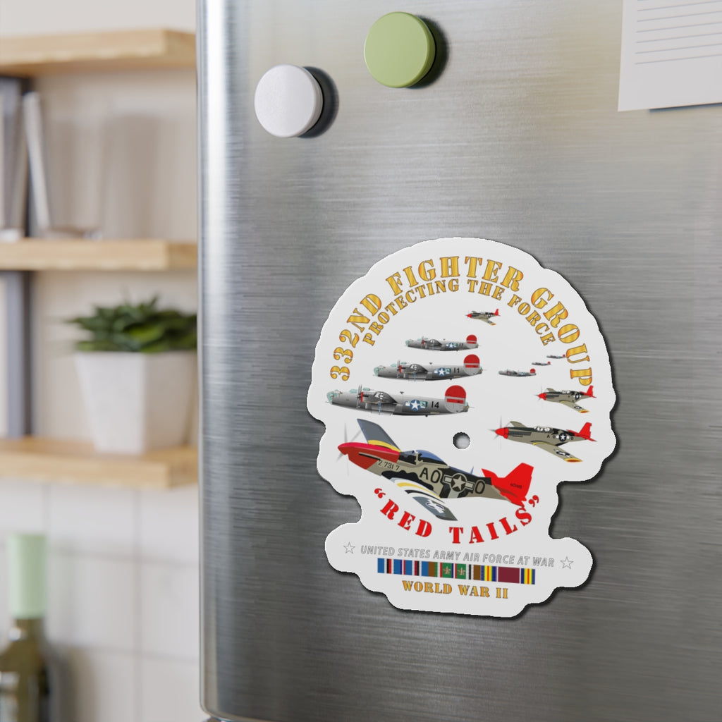 Die-Cut Magnets - Army - AAC - 332nd Fighter Group - Red Tails - Protect Force