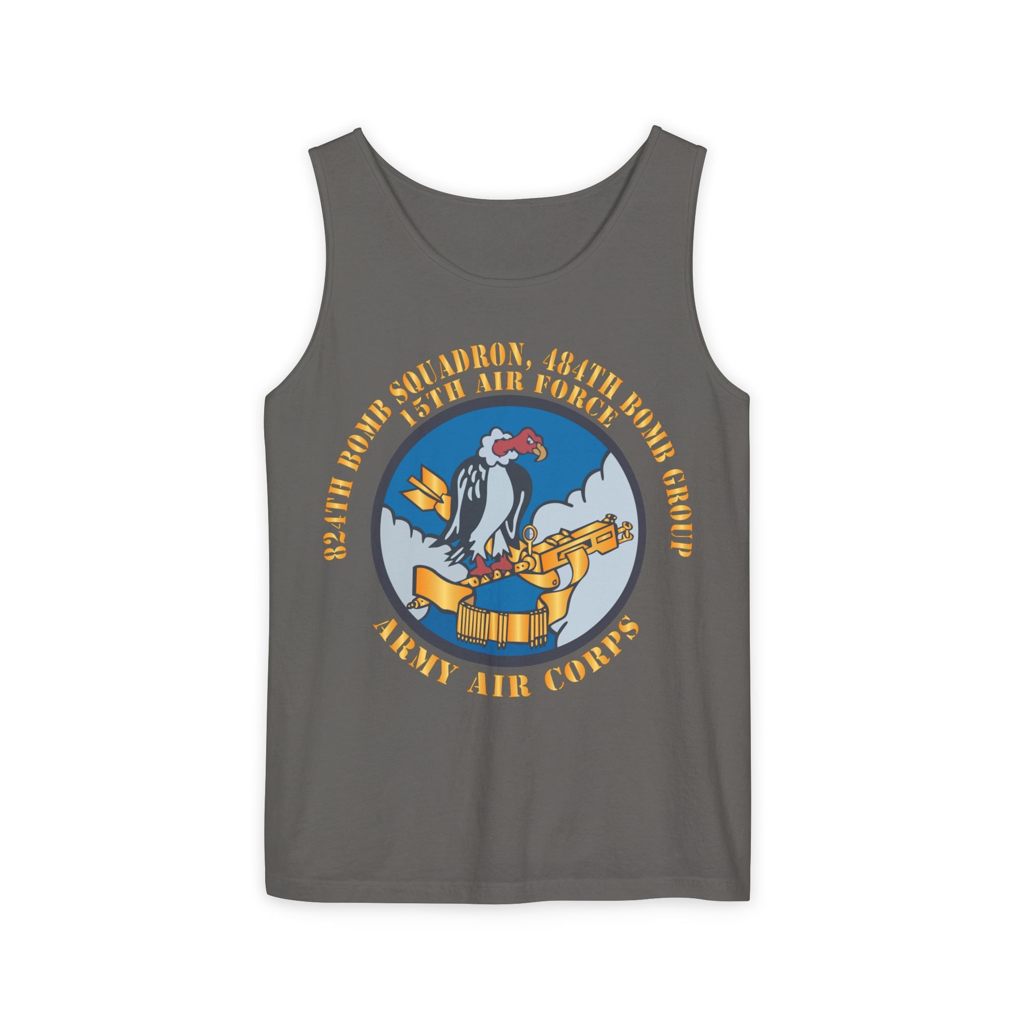 Unisex Garment-Dyed Tank Top - AAC - 824th Bomb Squadron, 484th Bomb Group - 15th AAF X 300