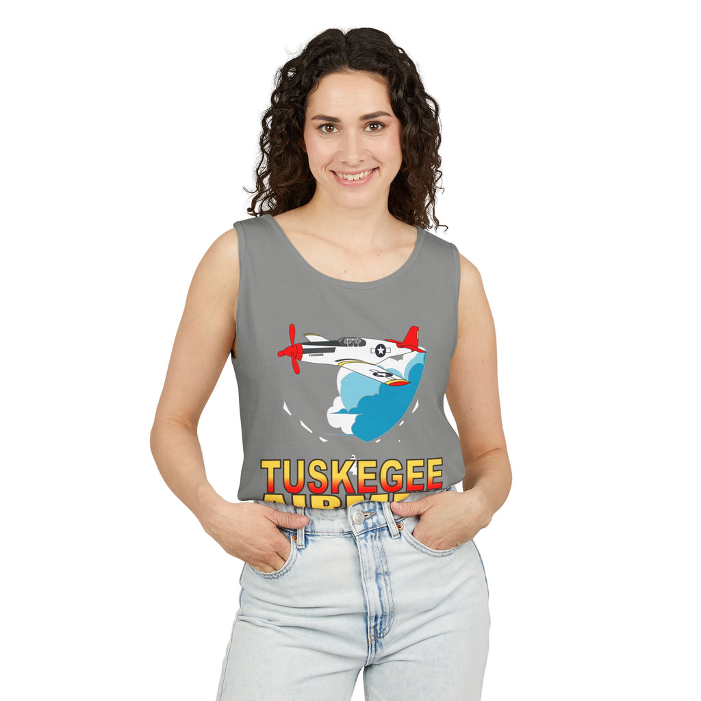Unisex Garment-Dyed Tank Top - Army Air Corp - Tuskegee Airmen - Redtails - AC - X 300