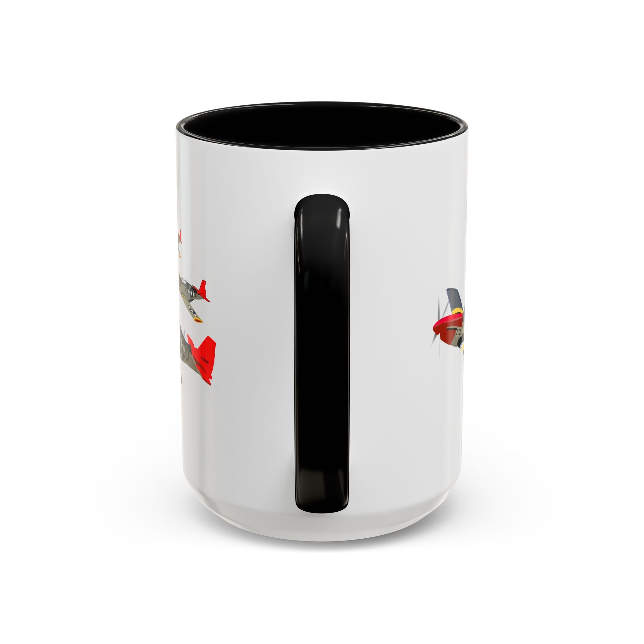 Accent Coffee Mug - Army - AAC - 332nd Fighter Group - 12th AF - Red Tails wo Txt