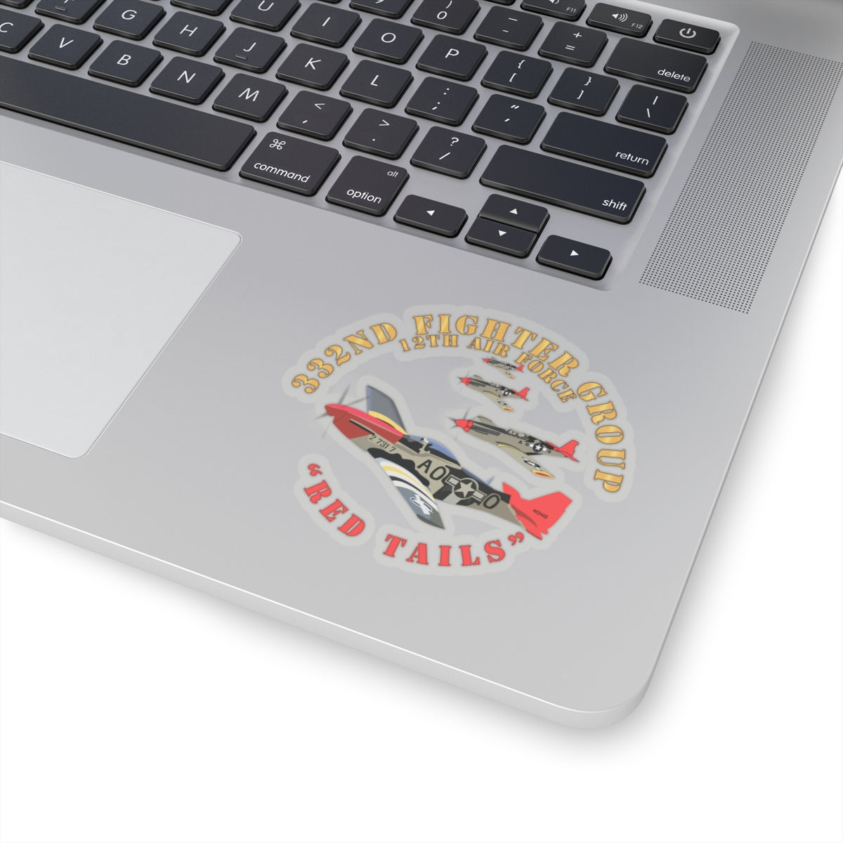 Kiss-Cut Stickers - Army - AAC - 332nd Fighter Group - 12th AF - Red Tails v1