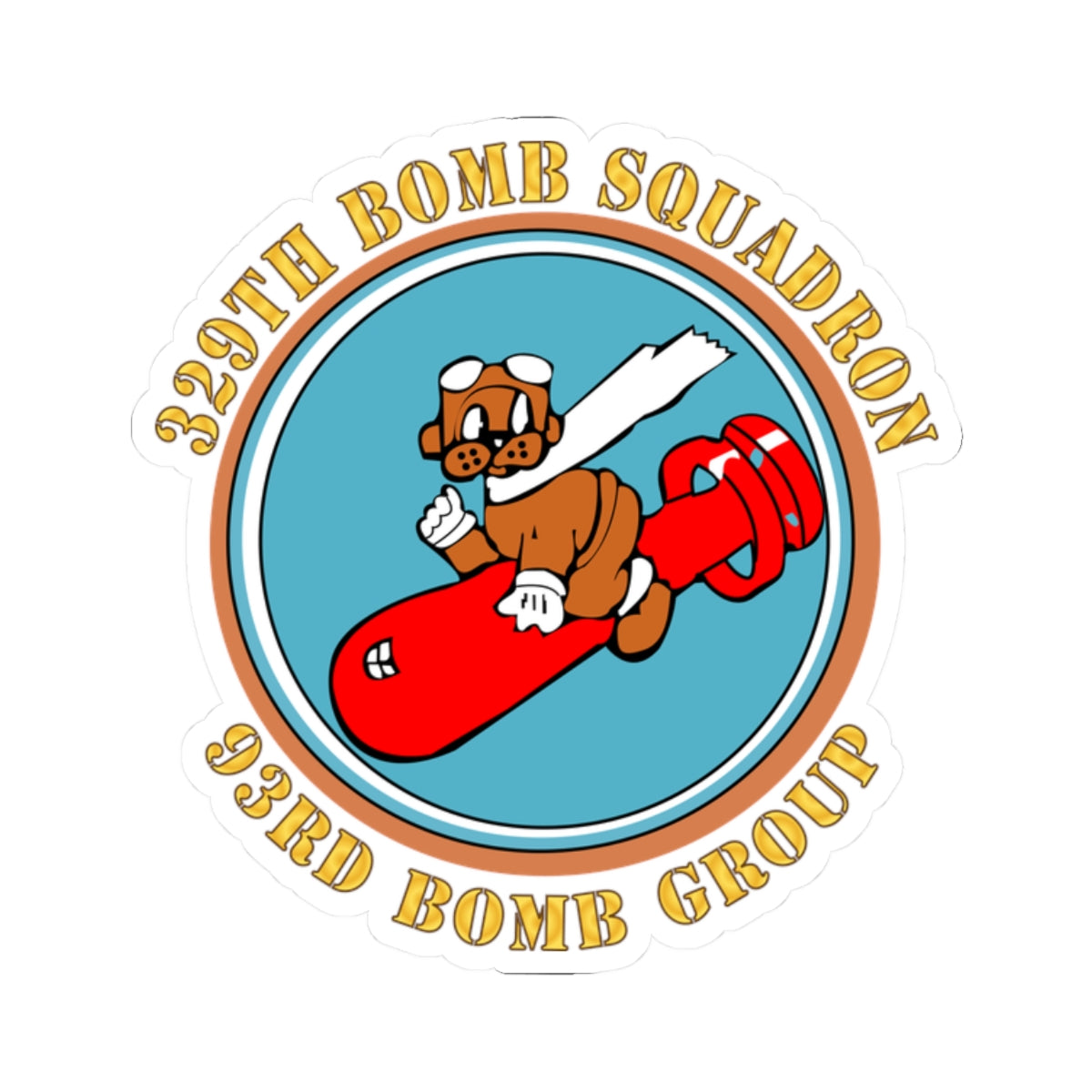 Kiss-Cut Stickers - AAC - 329th Bomb Squadron,93rd Bomb Group - WWII - USAAF