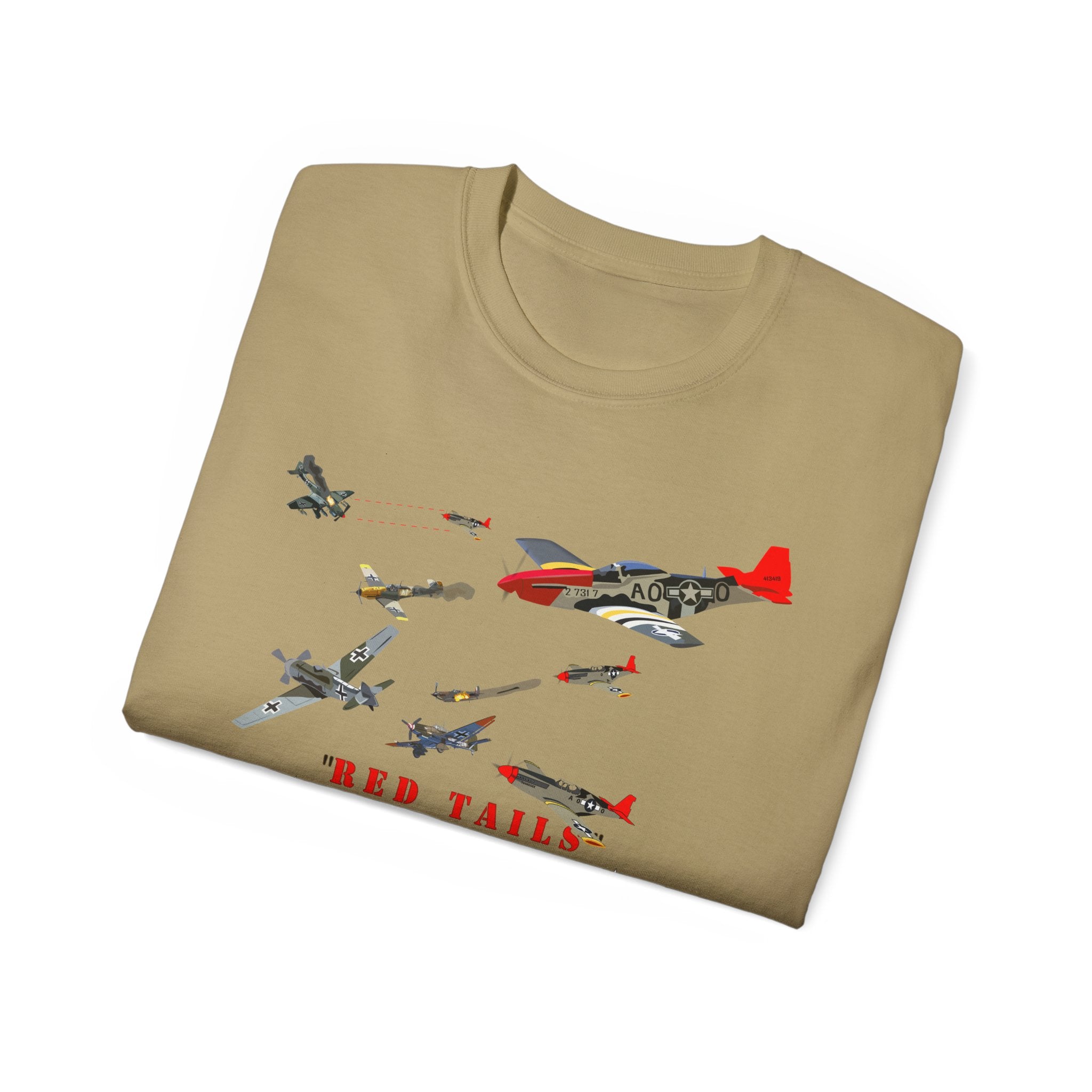 Unisex Ultra Cotton Tee - Army - AAC - 332nd Fighter Group - Red Tails - At War