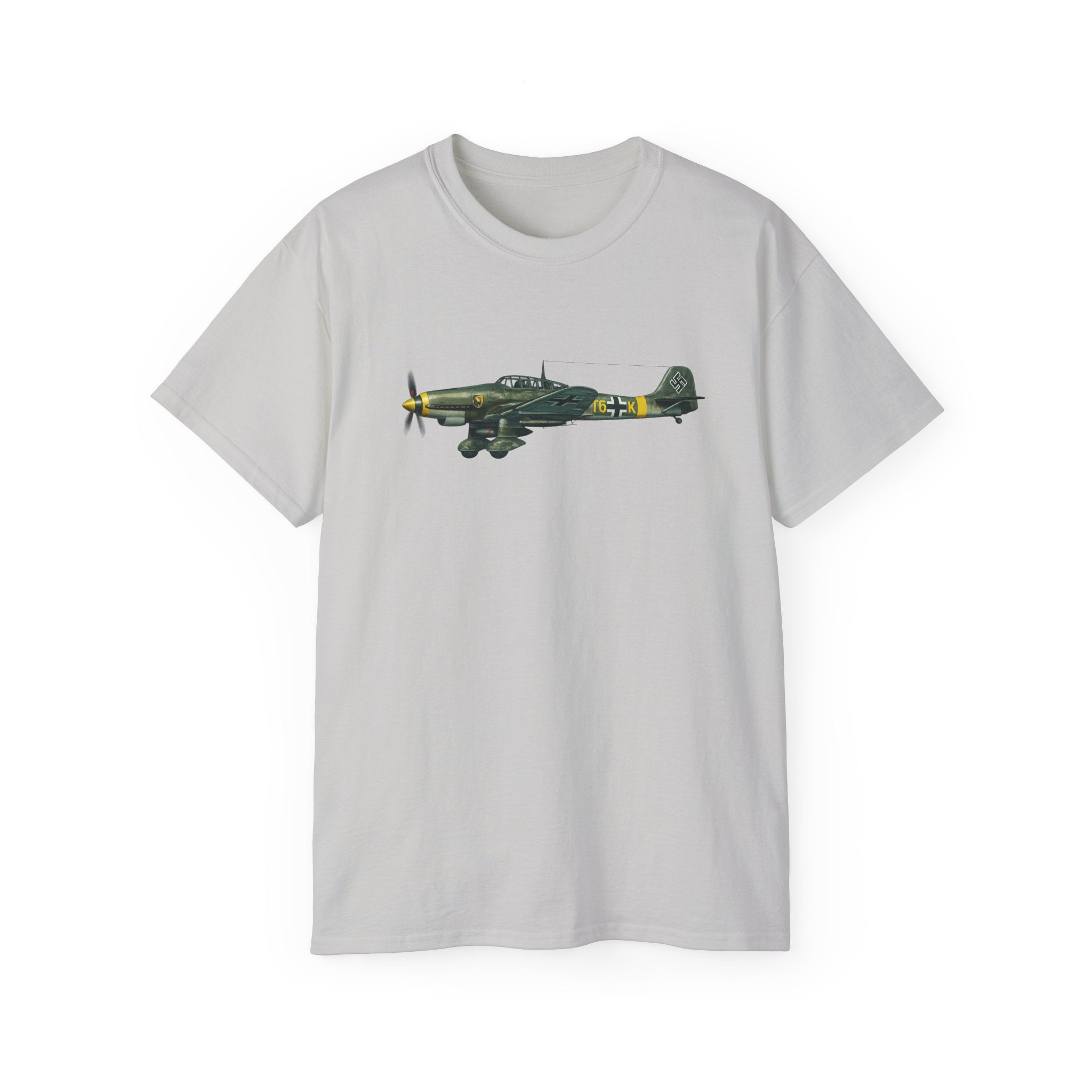 Unisex Ultra Cotton Tee - WWII - Fighter Aircraft - German Stuka Dive Bomber - Profile - Left