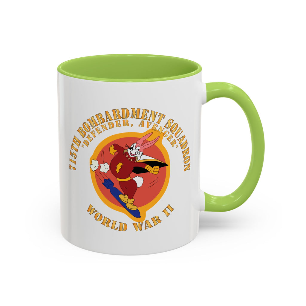 Accent Coffee Mug - ACC - 715th  Bombardment Squadron - Defender, Avenger - World War II X 300