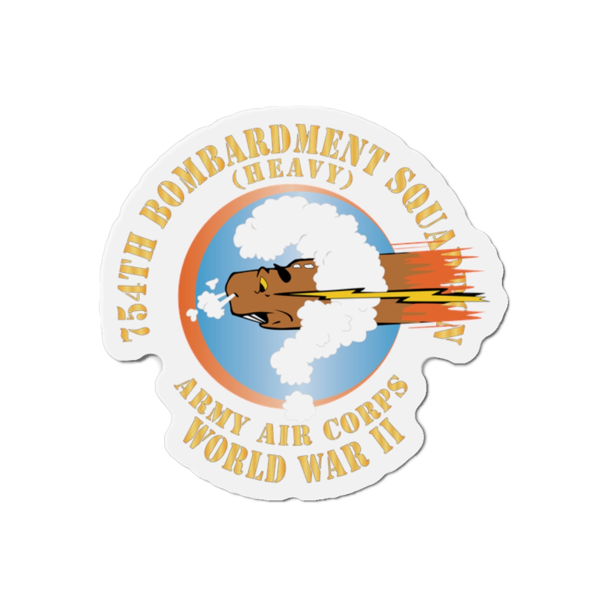 Die-Cut Magnets - AAC - 754th Bombardment Squadron - Army Air Corps - WWII X 300