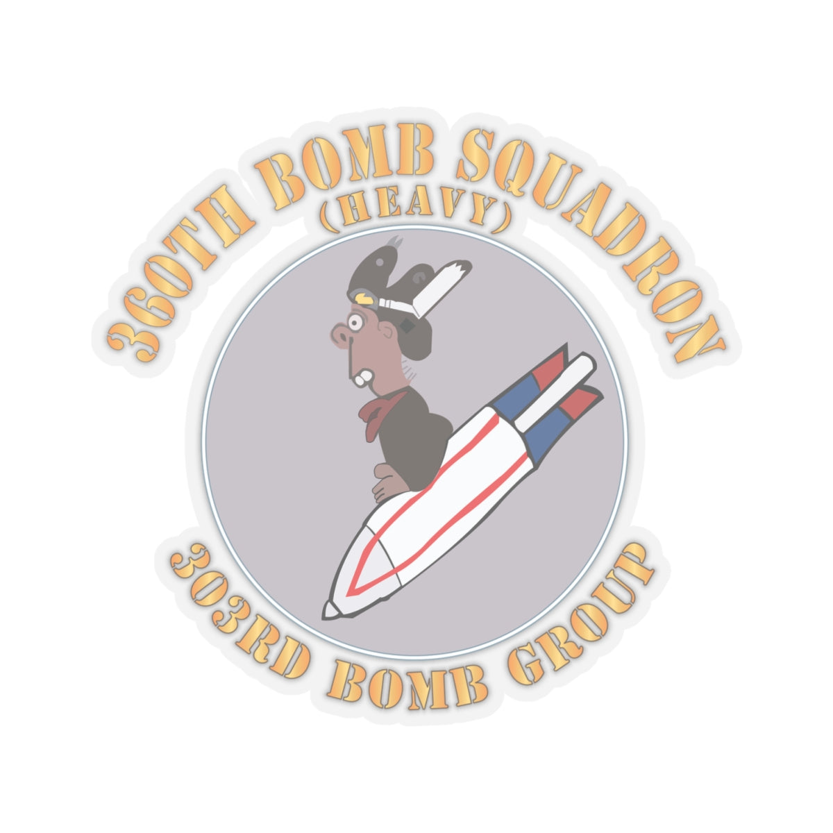 Kiss-Cut Stickers - AAC - 360th Bomb Squadron - 303rd BG - WWII X 300