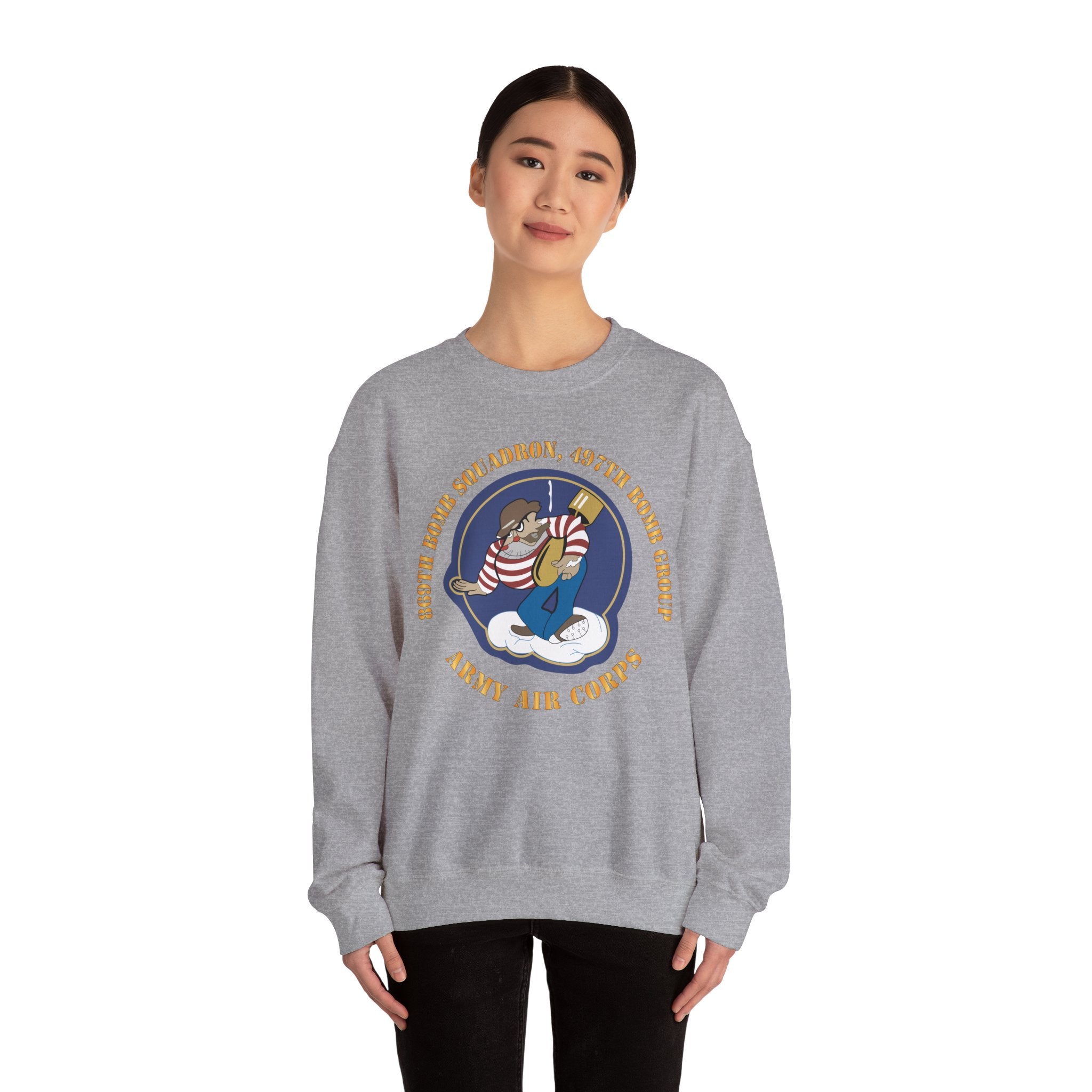 Crewneck Sweatshirt - AAC - 869th Bomb Squadron, 497th Bomb Group X 300