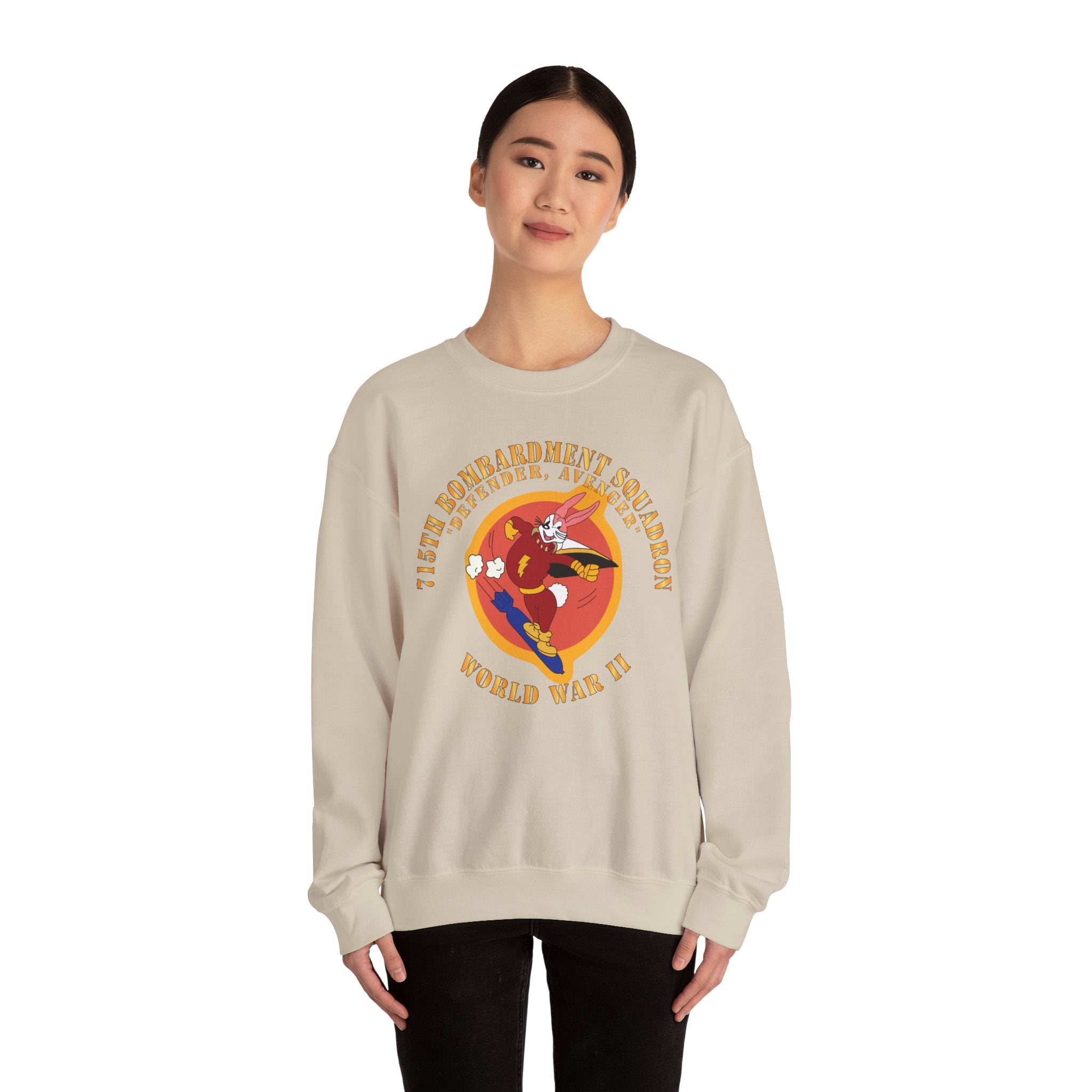Crewneck Sweatshirt - ACC - 715th  Bombardment Squadron - Defender, Avenger - World War II X 300
