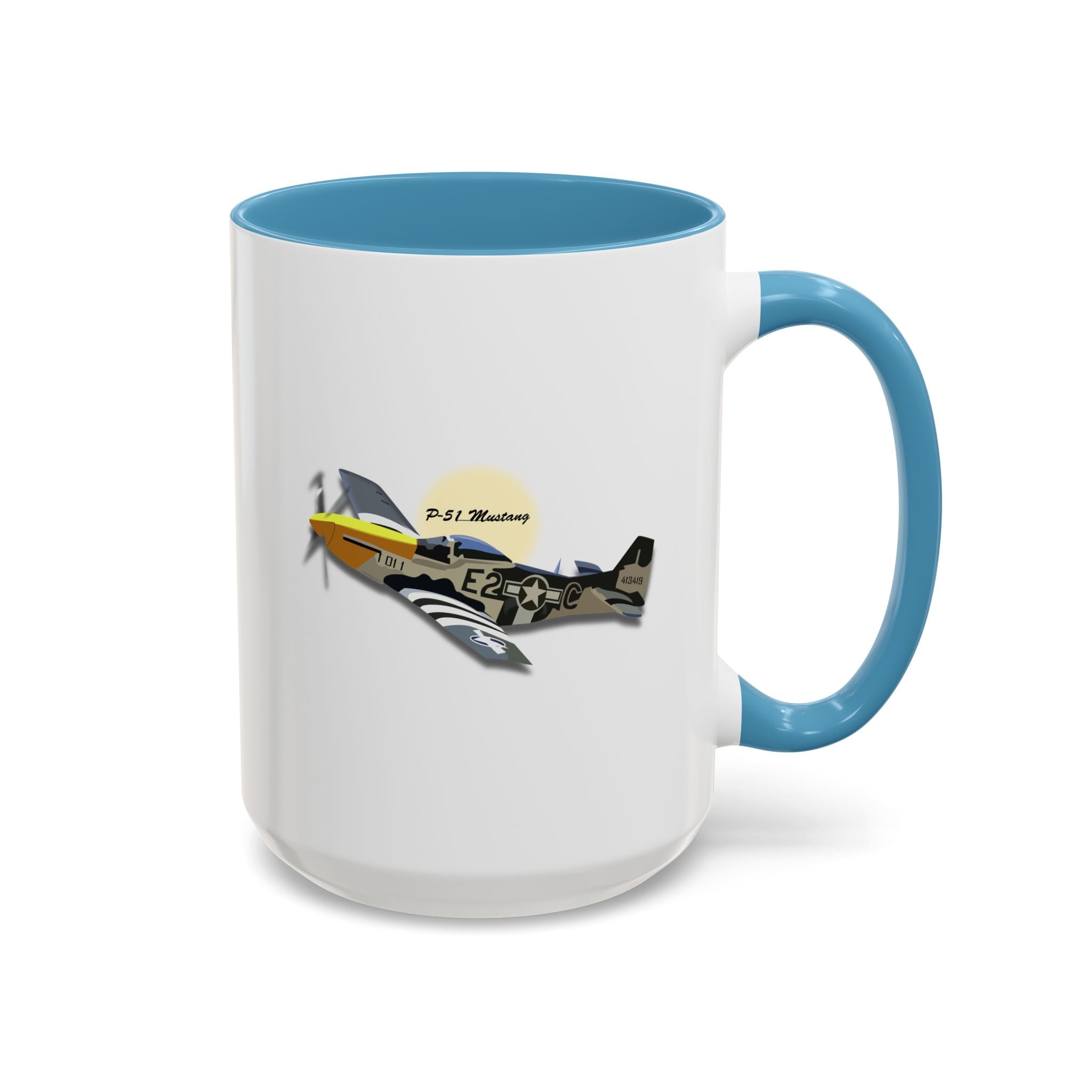 Accent Coffee Mug - Army Air Corps P-51 Mustang wo AAC X 300