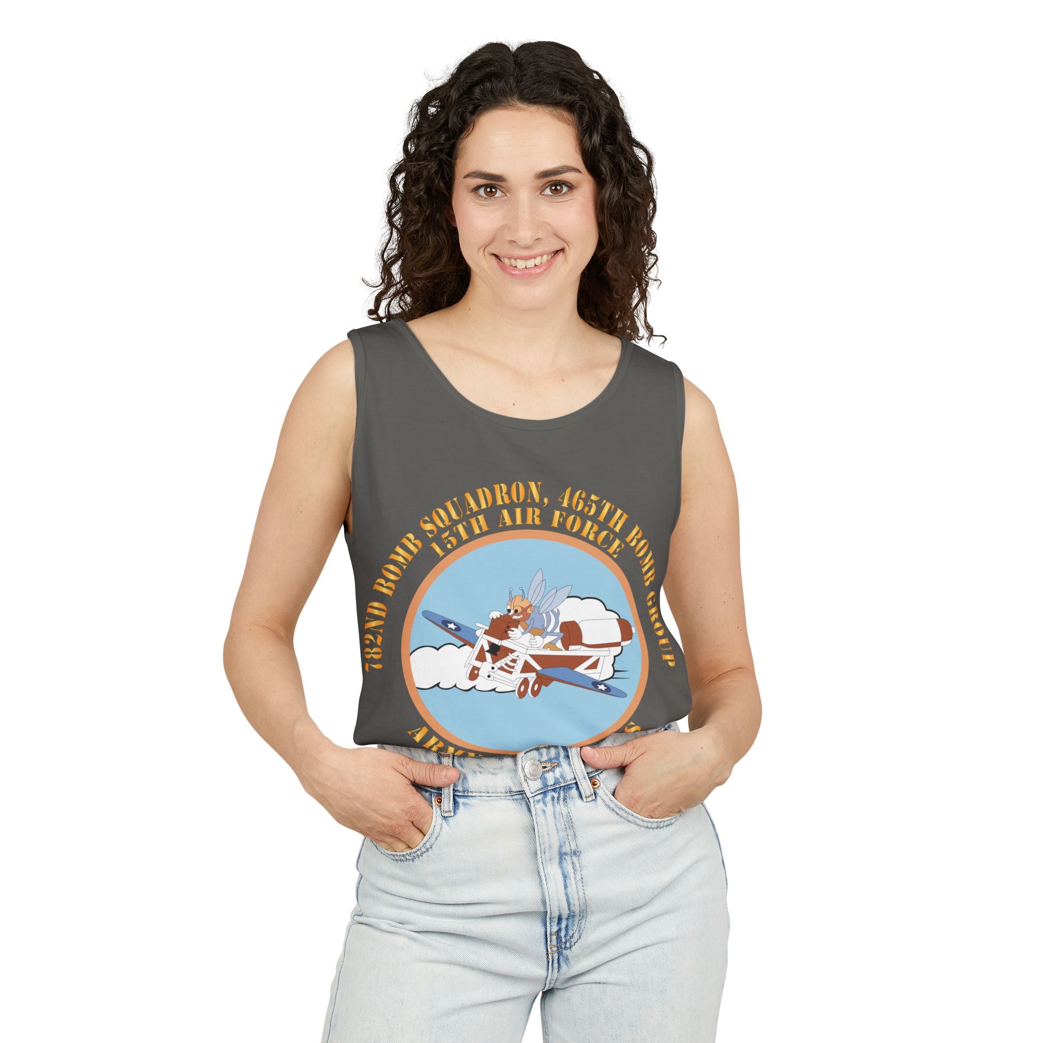 Unisex Garment-Dyed Tank Top - AAC - 782nd Bomb Squadron, 465th Bomb Group - 15th AF X 300