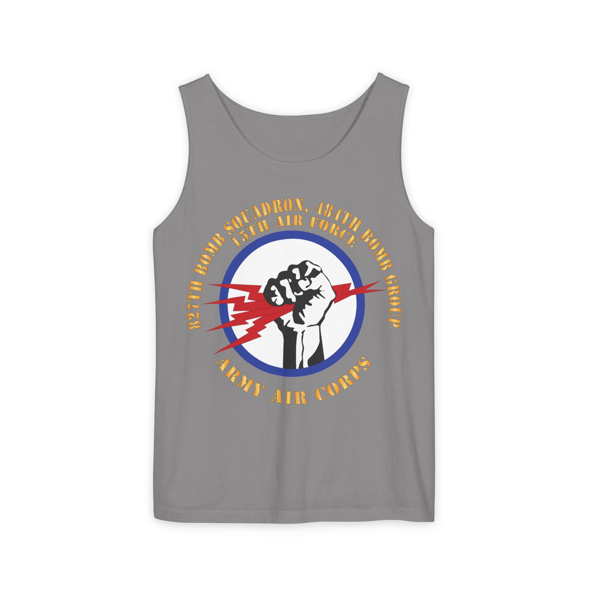 Unisex Garment-Dyed Tank Top - AAC - 827th Bomb Squadron, 484th Bomb Group - 15th AAF X 300