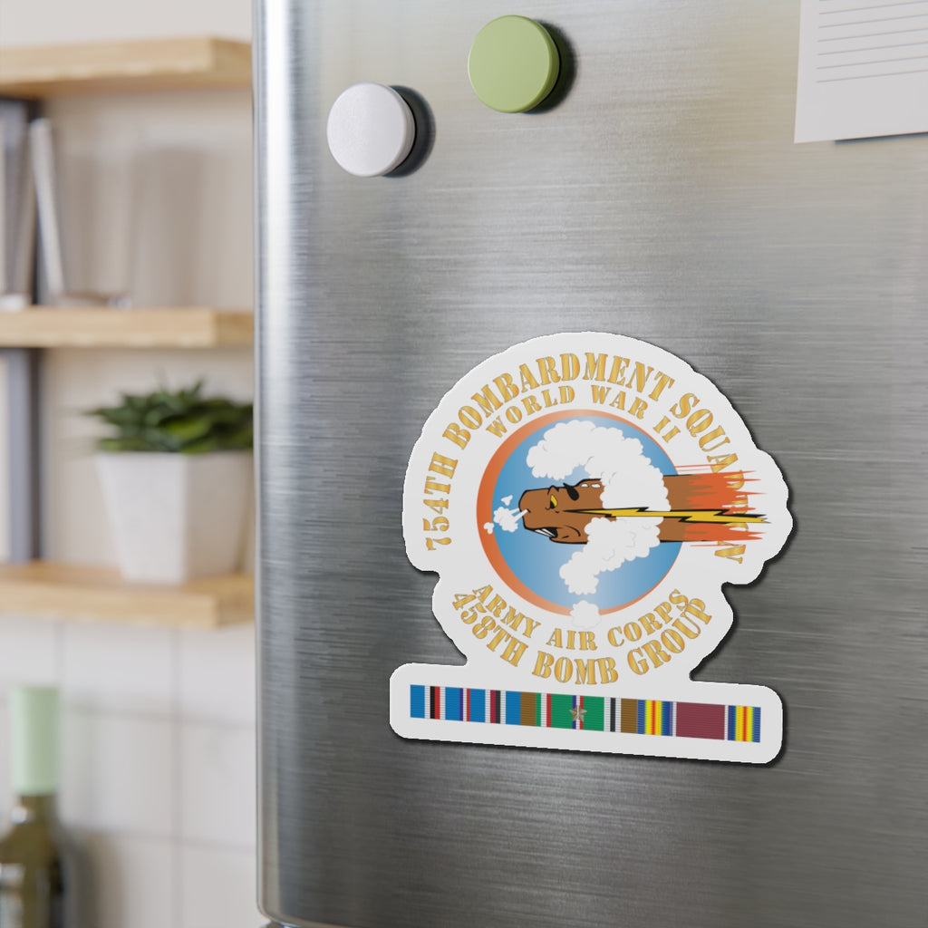 Die-Cut Magnets - AAC - 754th Bombardment Squadron - 458th Bomb Group - WWII w EUR SVC X 300