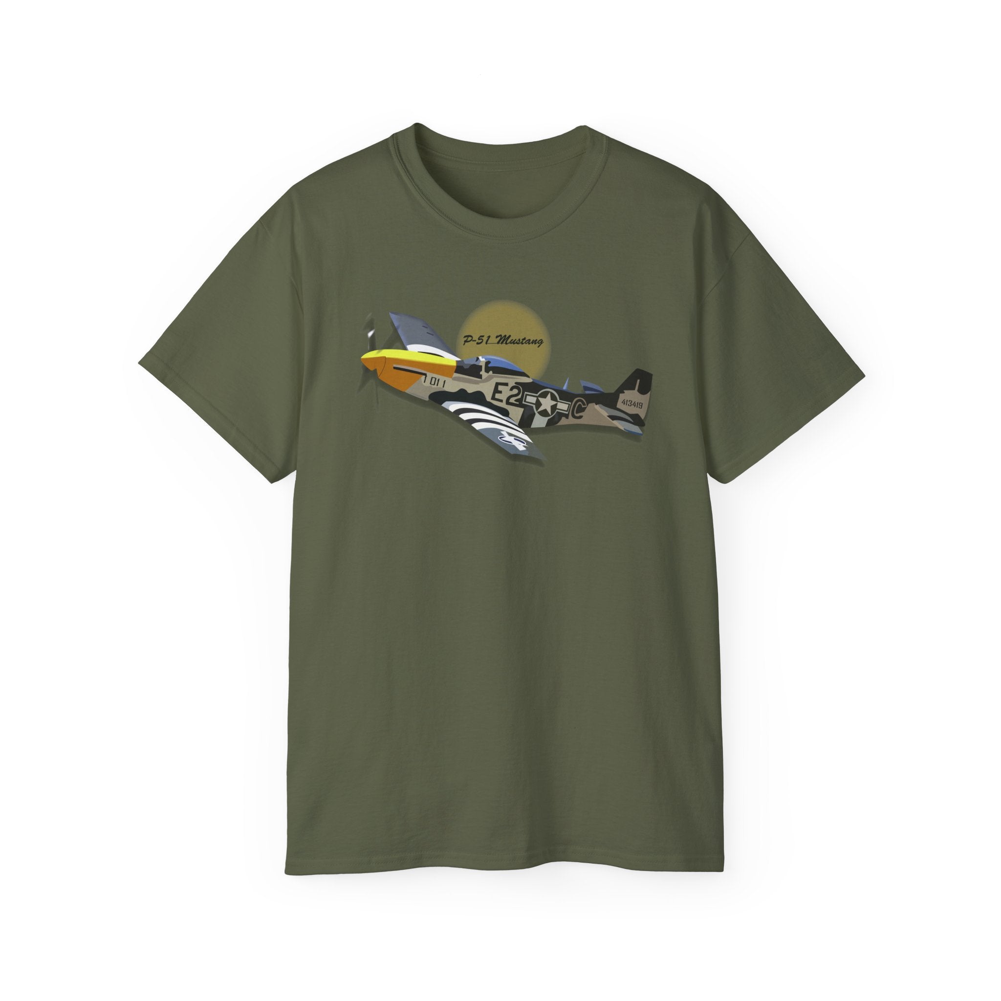 Unisex Ultra Cotton Tee - Army Air Corps P-51 Mustang wo AAC X 300