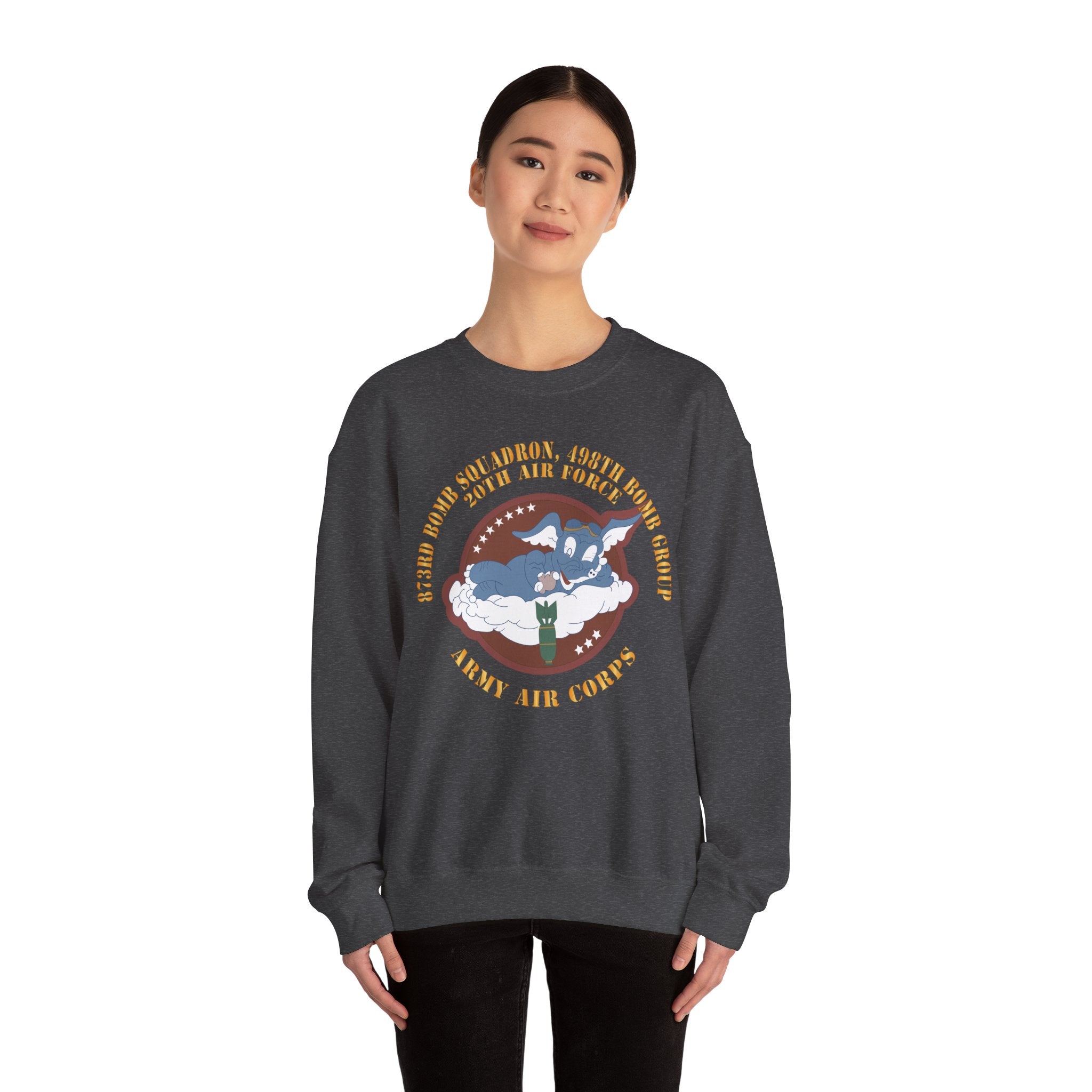 Crewneck Sweatshirt - AAC - 873rd Bomb Squadron, 498th Bomb Group - 20th AAF X 300