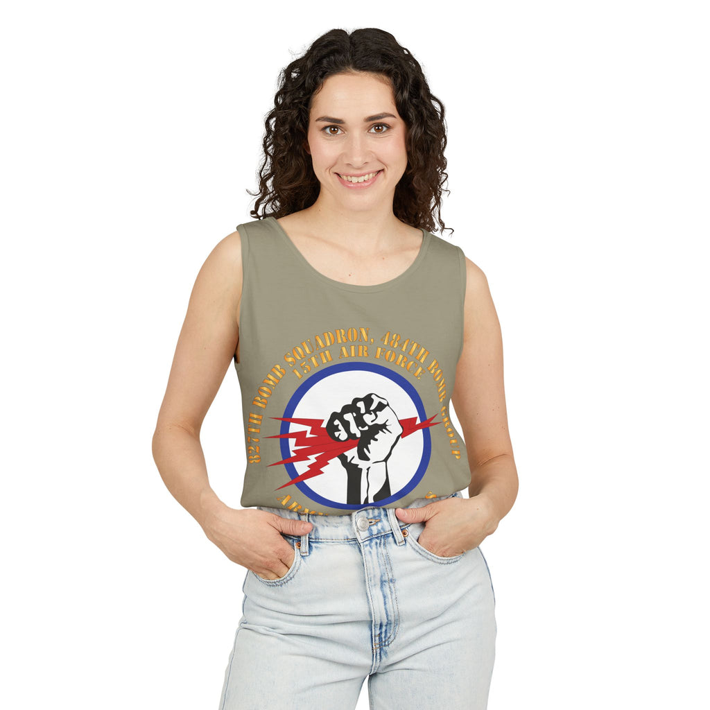 Unisex Garment-Dyed Tank Top - AAC - 827th Bomb Squadron, 484th Bomb Group - 15th AAF X 300