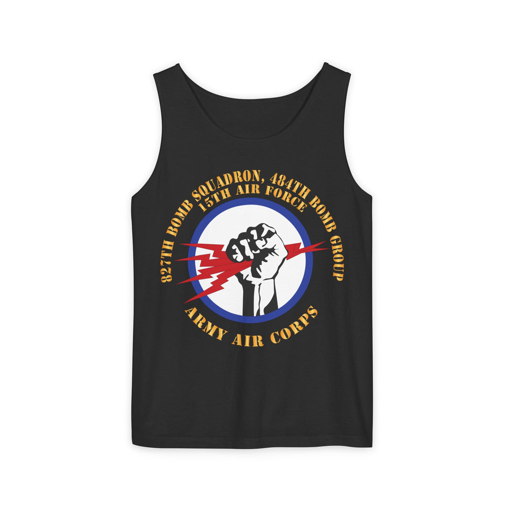 Unisex Garment-Dyed Tank Top - AAC - 827th Bomb Squadron, 484th Bomb Group - 15th AAF X 300