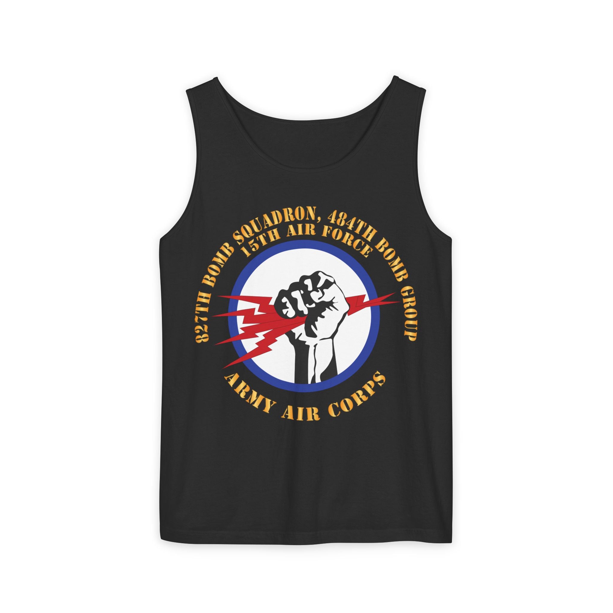 Unisex Garment-Dyed Tank Top - AAC - 827th Bomb Squadron, 484th Bomb Group - 15th AAF X 300
